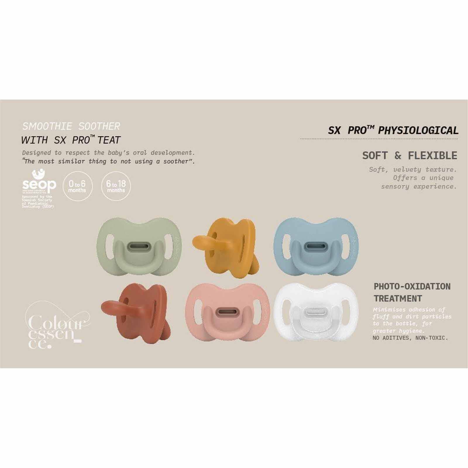 SUAVINEX All Silicone Soother With Sx Pro Physiological Teat 6-18m - Colour Essence Blue (online) SMOOTHIE ULTRA LIGHT-image 4