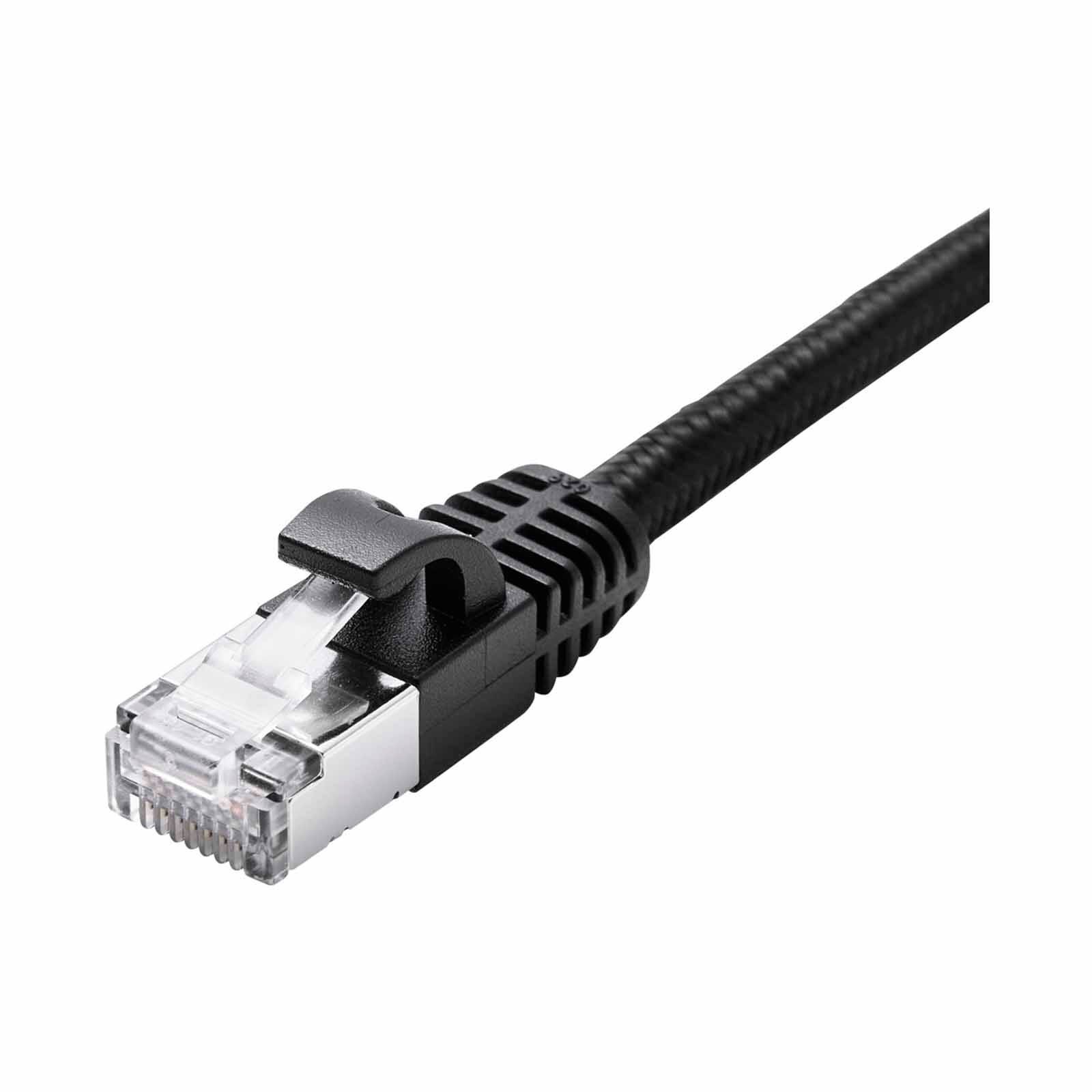 ELECOM Cat 7 Lan Cable Mesh 2m - Black LD-TWSM/BK20-image 2