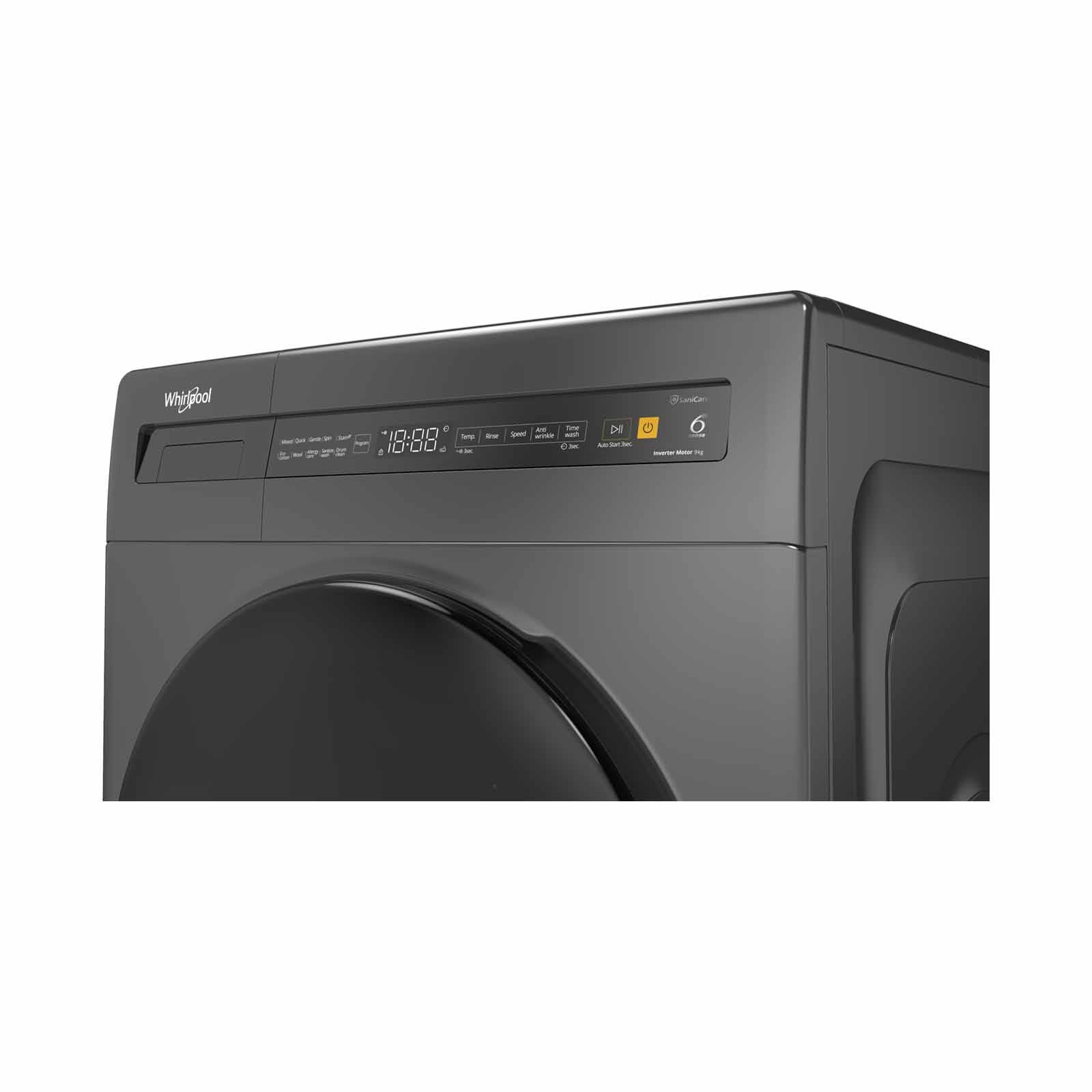 WHIRLPOOL Front Load Washer (9kg) - Grey FWEB9012GG-image 2