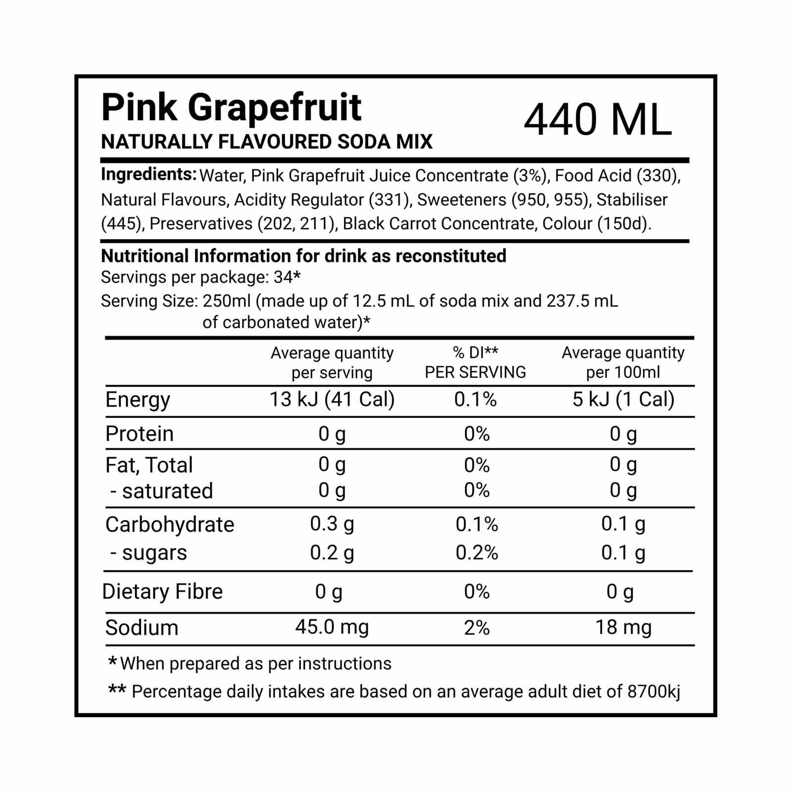SODASTREAM Zero Sugar Pink Grapefruit Drink Mix ZERO SUGAR PINK GRAPEFRUIT DRINK MIX - 1024256611-image 2