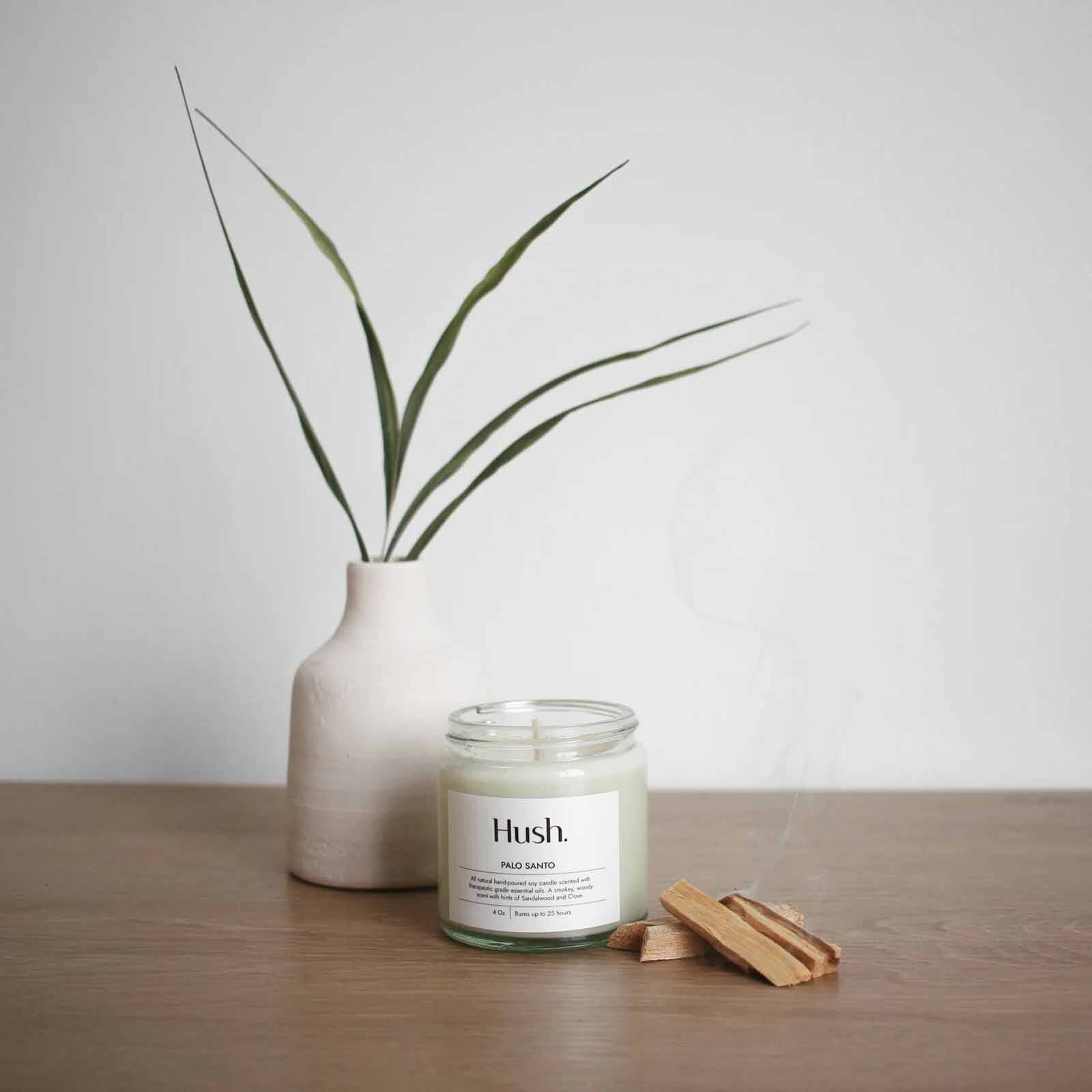HUSH CANDL Candle - 8oz PALO SANTO-image 2