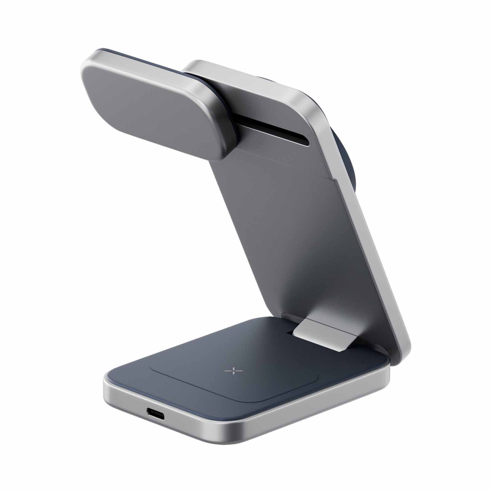 ENERGEA Magtrio Plus, 3in1 Foldable Qi2 Magnetic Fast Wireless Charger - Blue MAG-TRIOPLUS-BLU-image 2