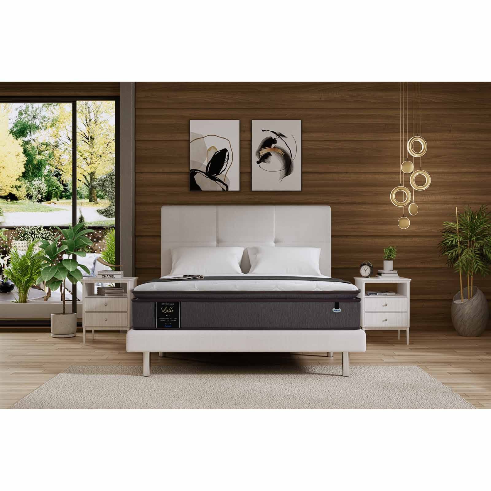 MAXCOIL Super Single Size Mattress + Bedframe LATTE-image 5