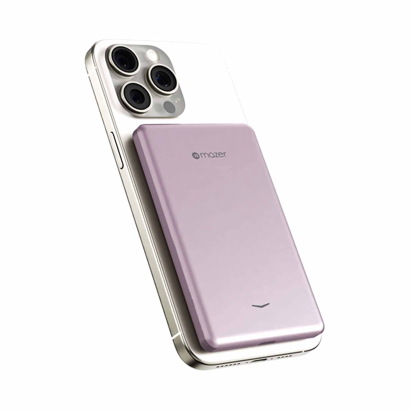 MAZER Qi2 Compatible 15w 5000mah, Usb-c Pd20w, Ultra Slim Power Bank-pink M-MAGAIR19-PK-image 6