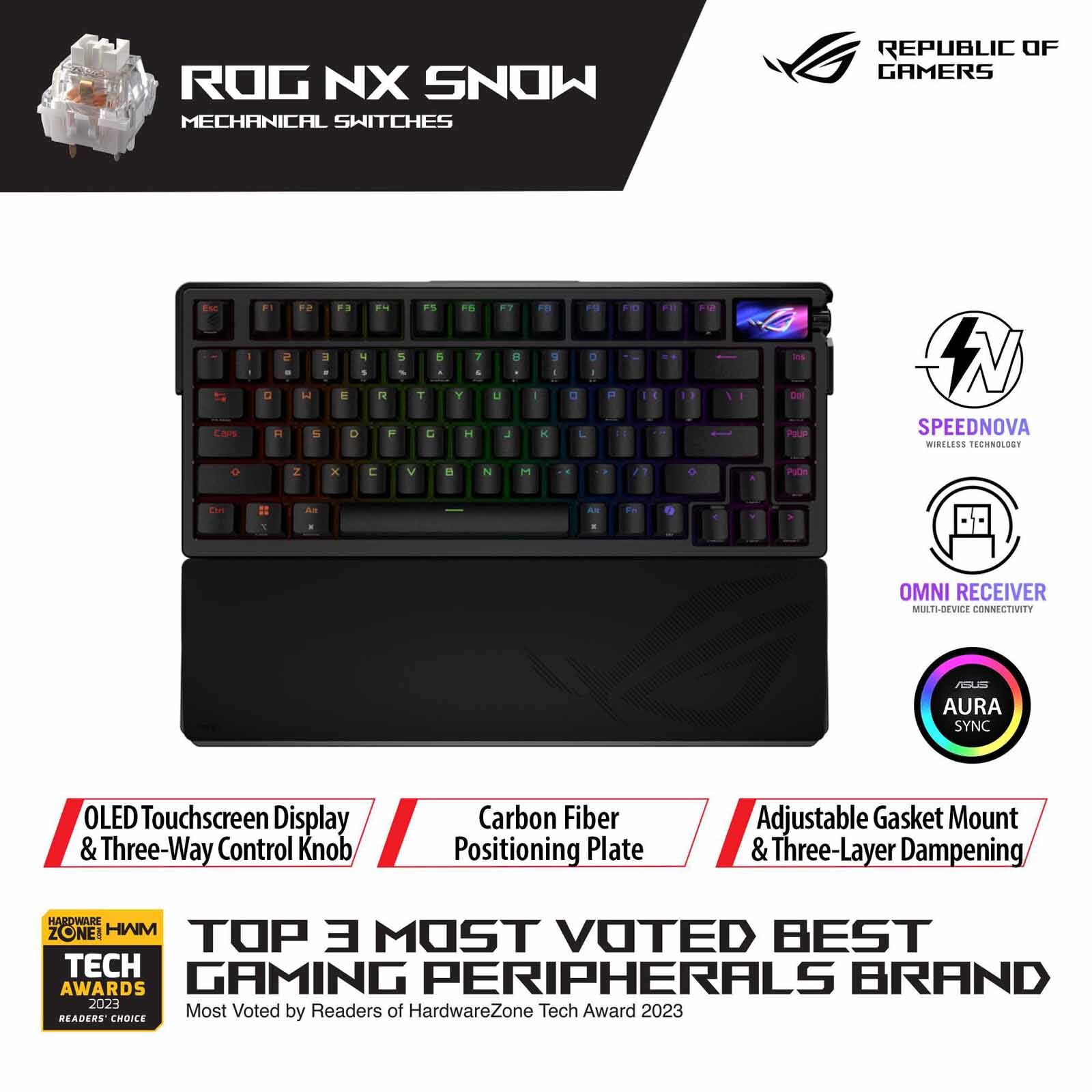 ASUS Asus Rog Azoth Extreme Nx Snow Wl Keyboard ROG AZOTH EXTREME NX SNOW-image 10