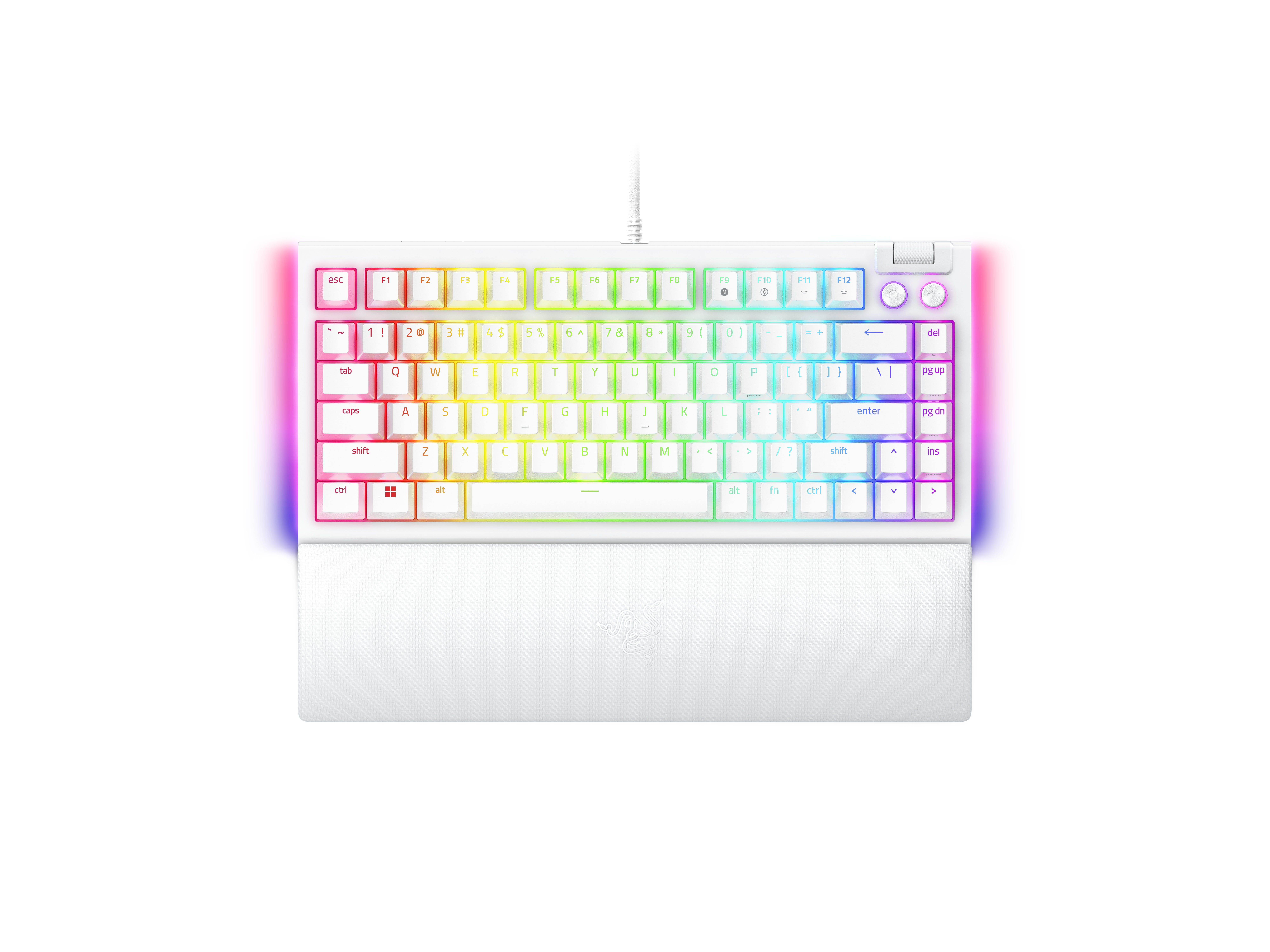 RAZER Blackwidow V4 75% - Hot-swappable Mechanical Gaming Keyboard - White Edition - Us Layout - Wor RZ03-05001700-R3M1-image 4