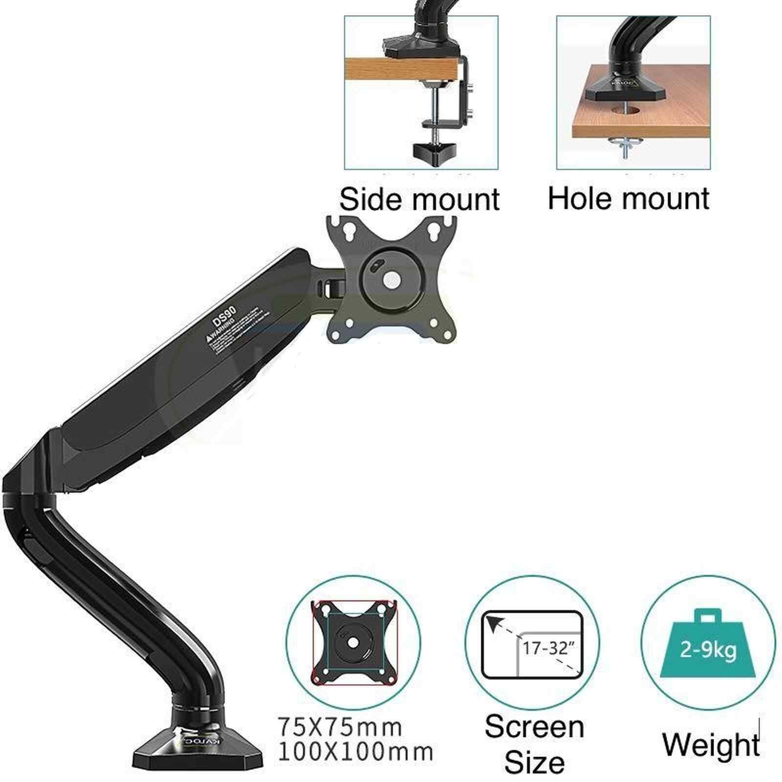 QUEENIE 17-32 Inch Single Arm Gas-strut Flexi Monitor Arm Bracket HL-DS90-image 1