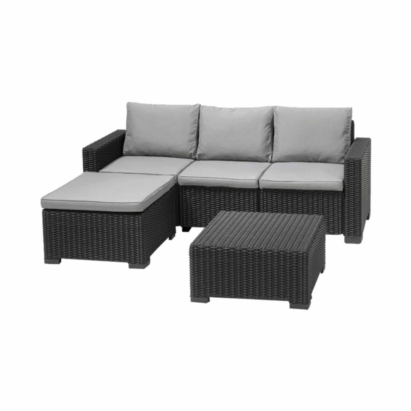 ALLIBERT California 3 Seater Lounge Set Graphite (exclude Installation) D-AB-39-2692