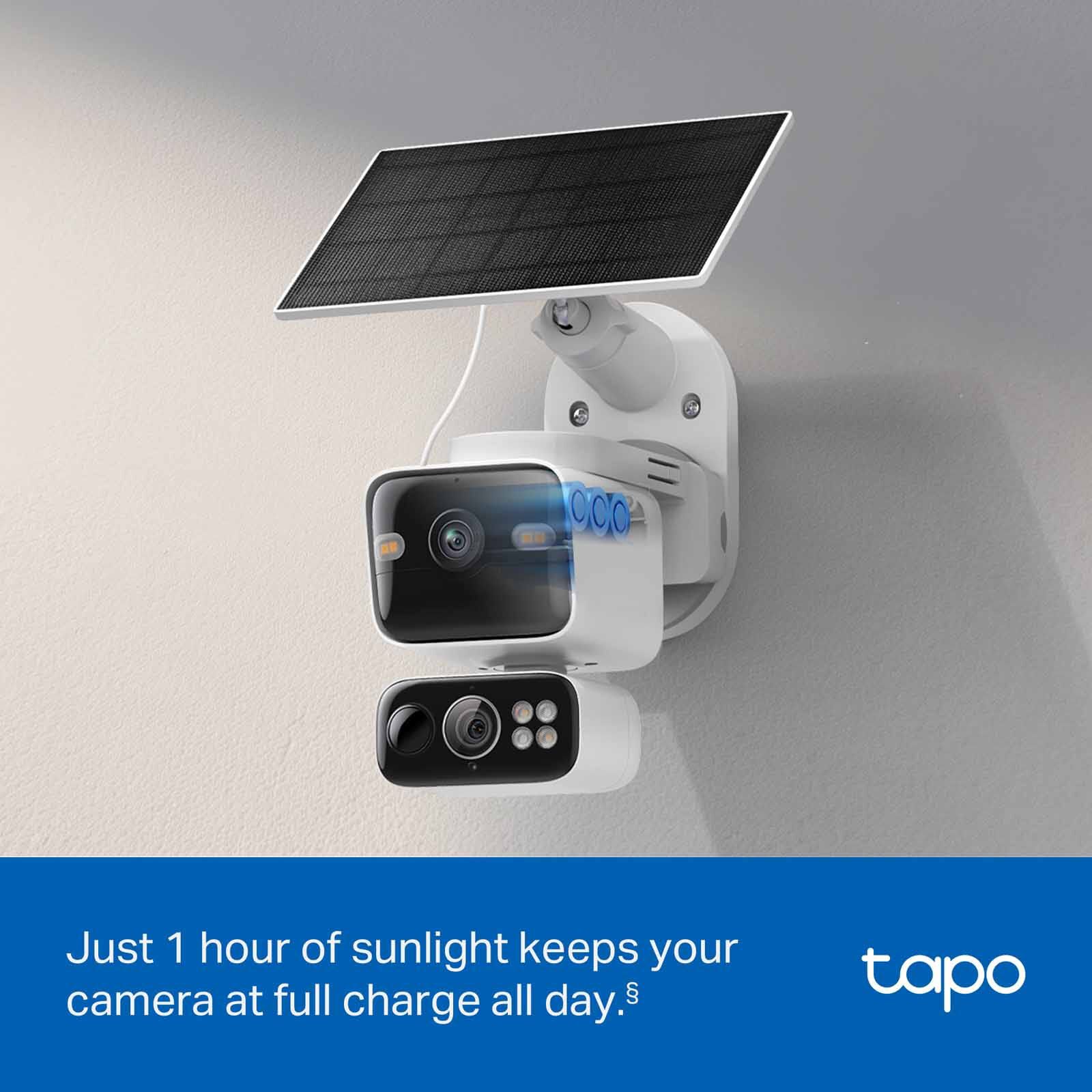 TP LINK Solar-powered Dual-lens Pan/tilt Security Camera Kit TAPO C645D KIT-image 6