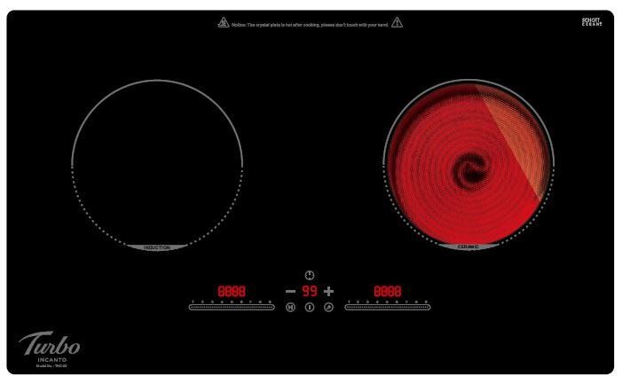 TURBO 75cm 2 Zones Hybrid Hob With Touch Control (excl. Install) THC-002-image null