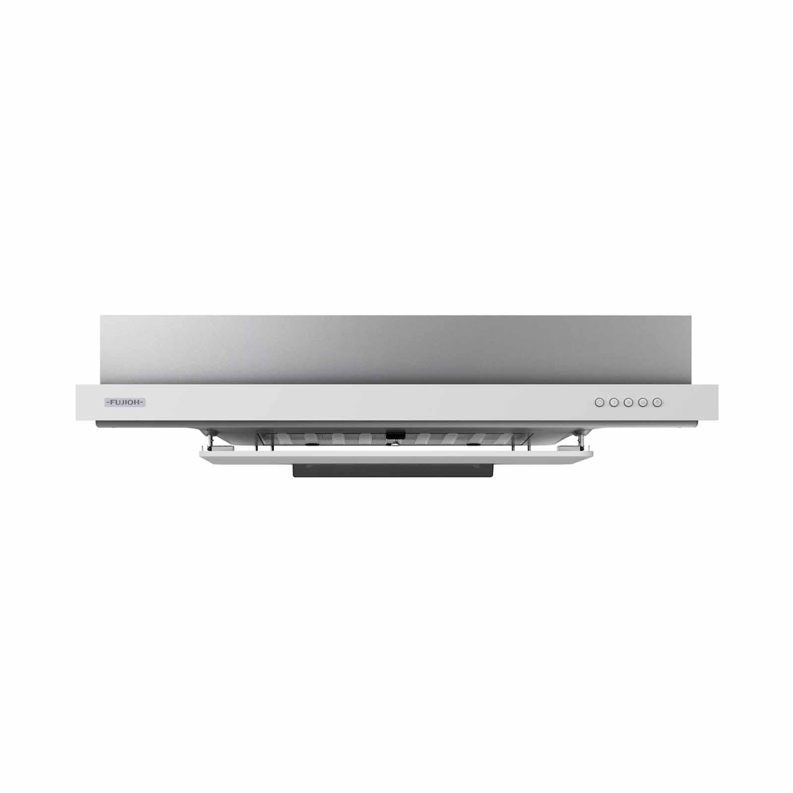 FUJIOH 90cm Made In Japan Slim Hood - Texture White & Silver Metallic (exclude Installation) FR-FS2290VP XWSM-image 1