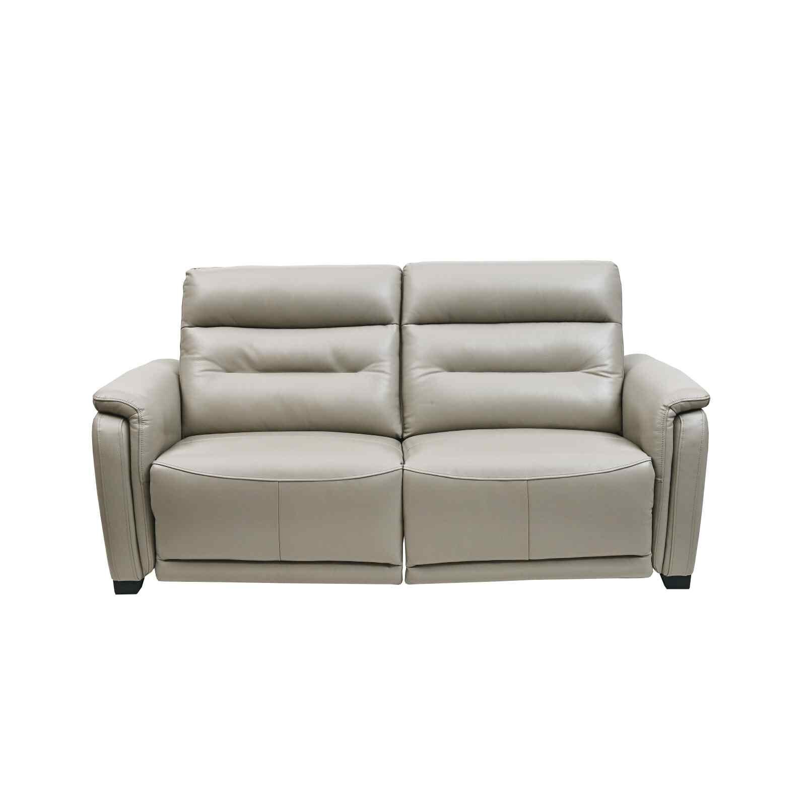 3rr Seater (fl-m) Grey Full Leather Incliner Sofa METROPOLIS
