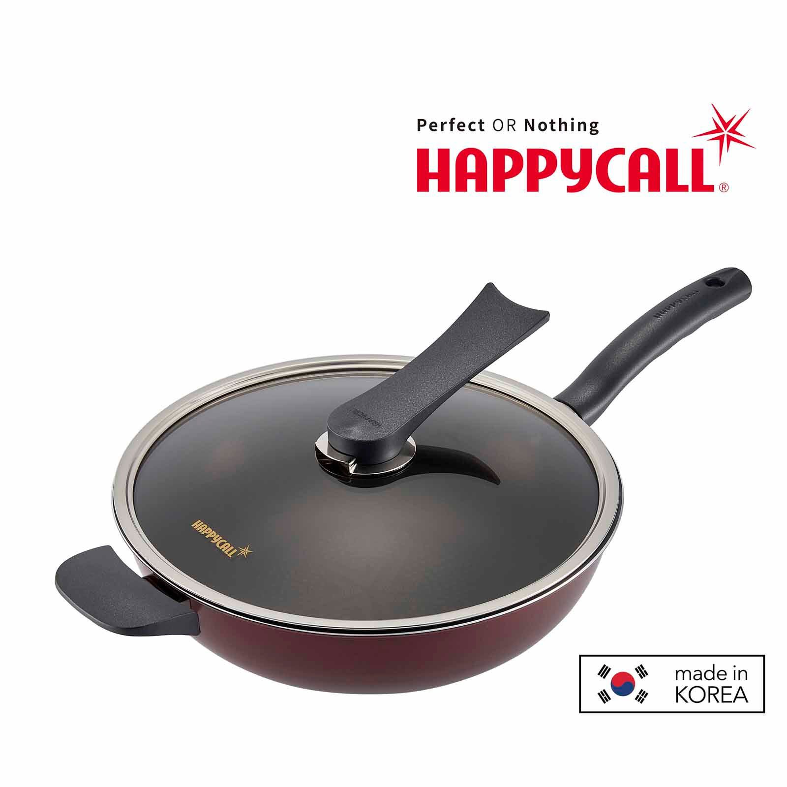 HAPPYCALL Solaris Diamond Ih 30cm Skillet Wok Pan + Lid 3900-0564 / 4900-0153-image null