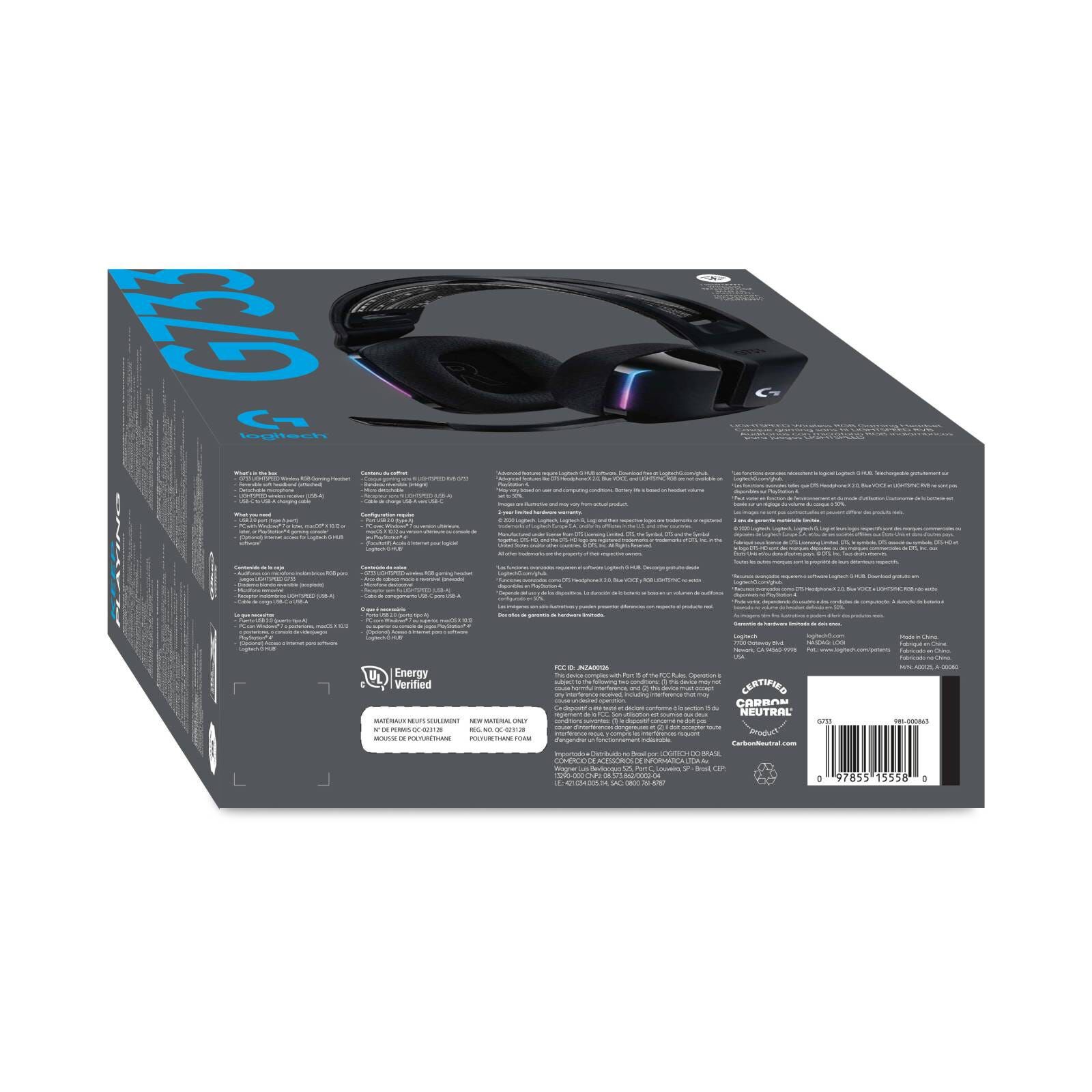 LOGITECH G733 Wireless Rgb Gaming Headset (black) 981-000867-image 3