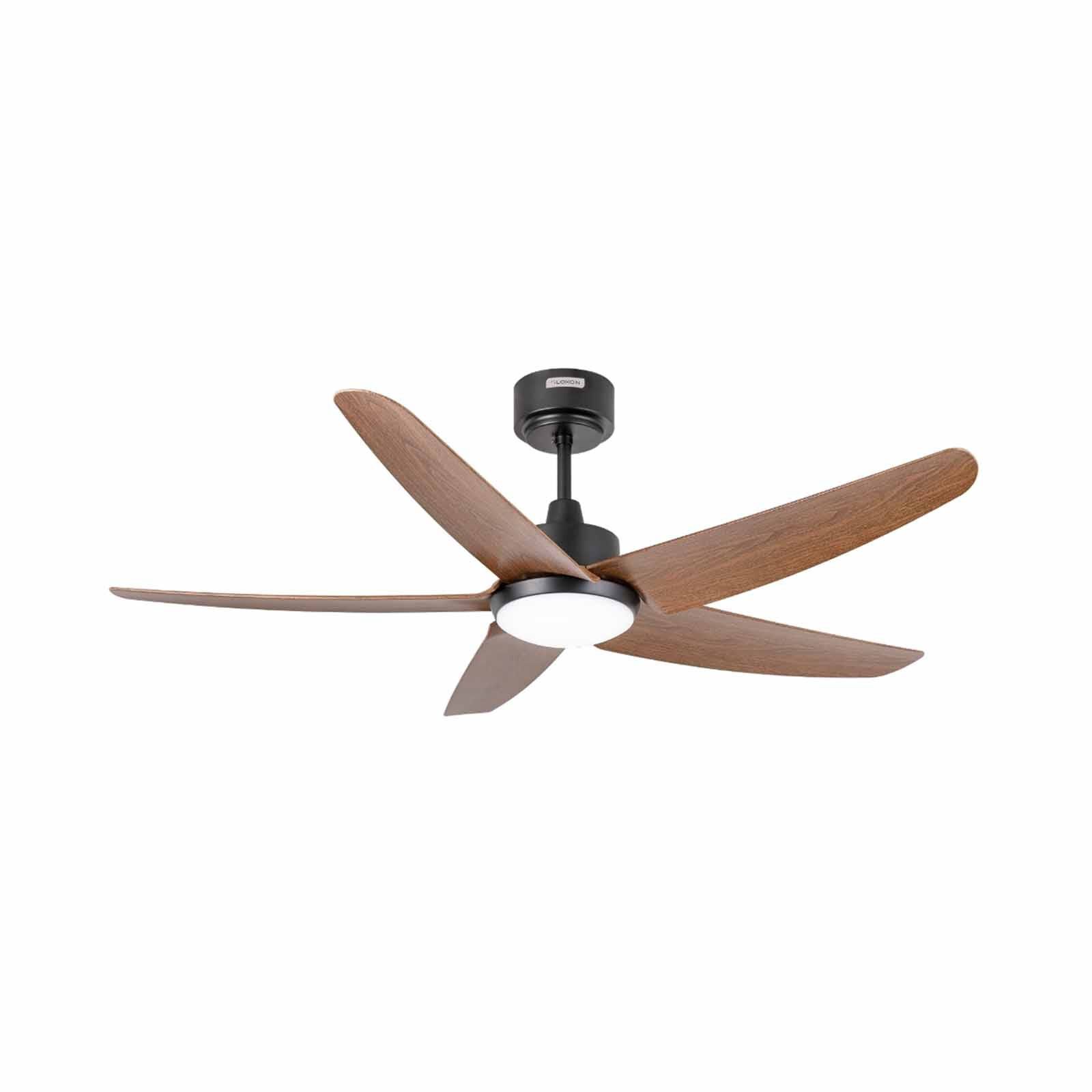 GLOXON 52 In Ceiling Fan With Light -black/wood CF5103 LR BLACK/WOOD-image 1