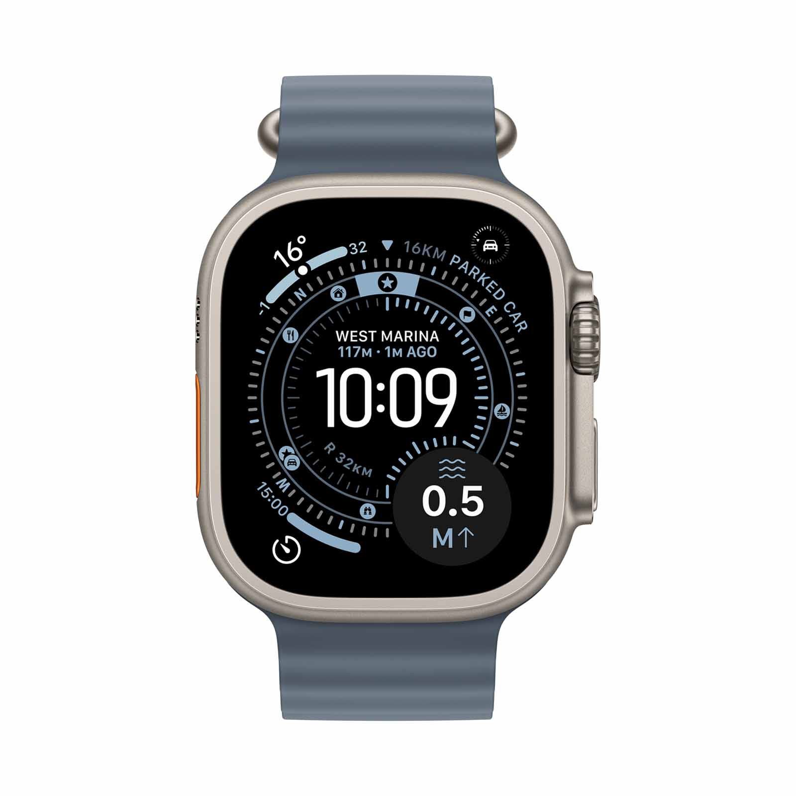 APPLE Watch Ultra 3 Gps + Cellular 49mm Natural Titanium Case With Anchor Blue Ocean Band MEWH4X/A-image 6