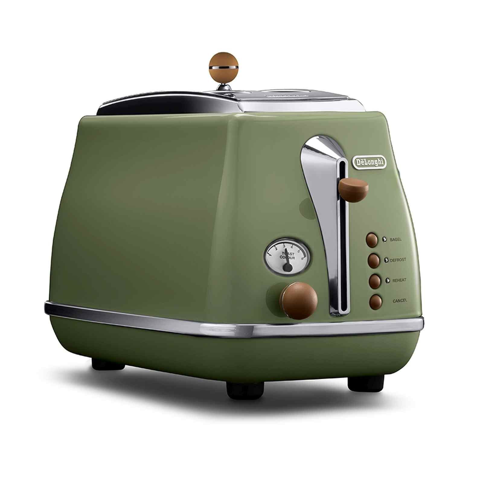 DELONGHI Icona Vintage Toaster With Lid Green CTOV2003.GR-image null