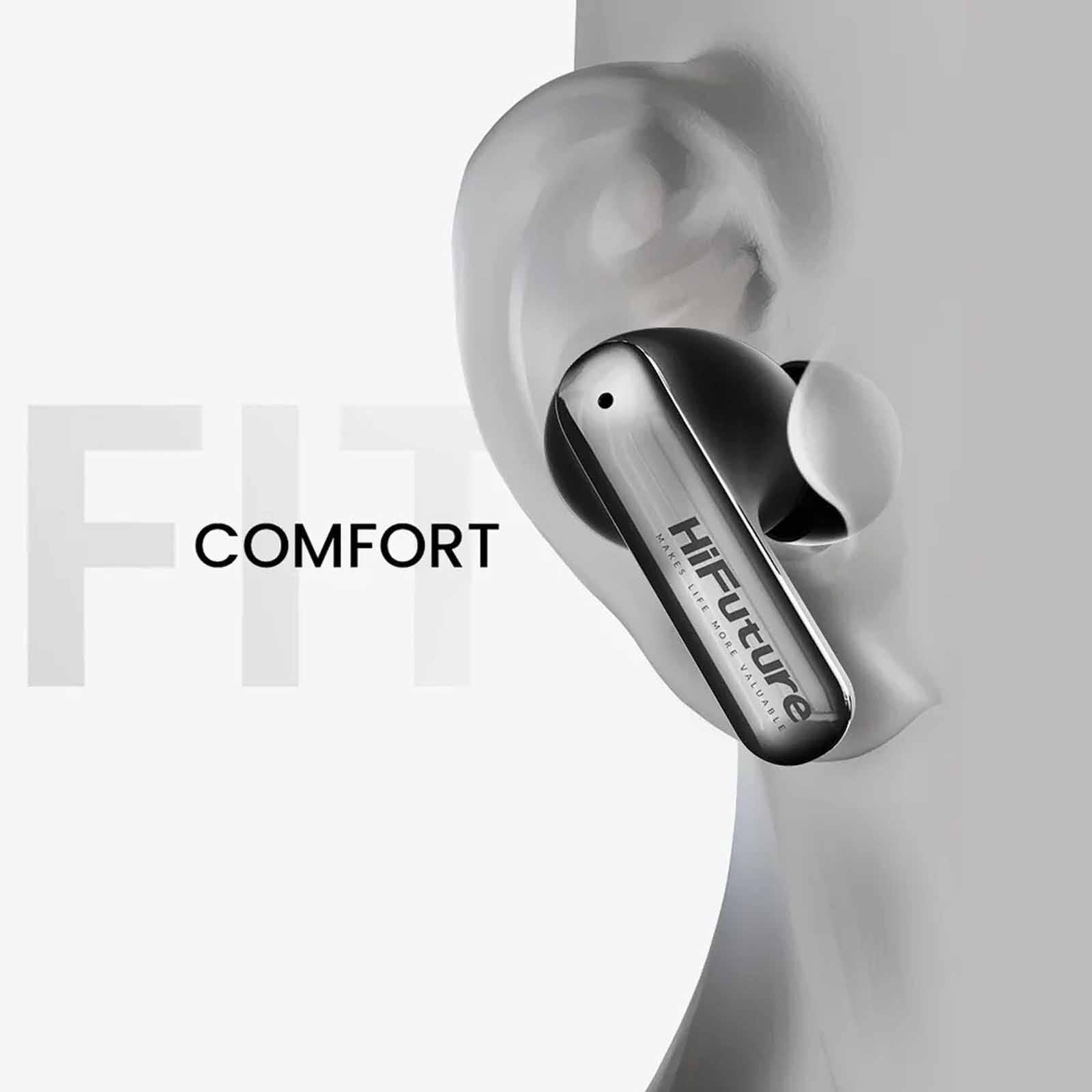 HIFUTURE Sonicair - Black Tws Earbuds With 4mircophones Enc HESABK-image 5