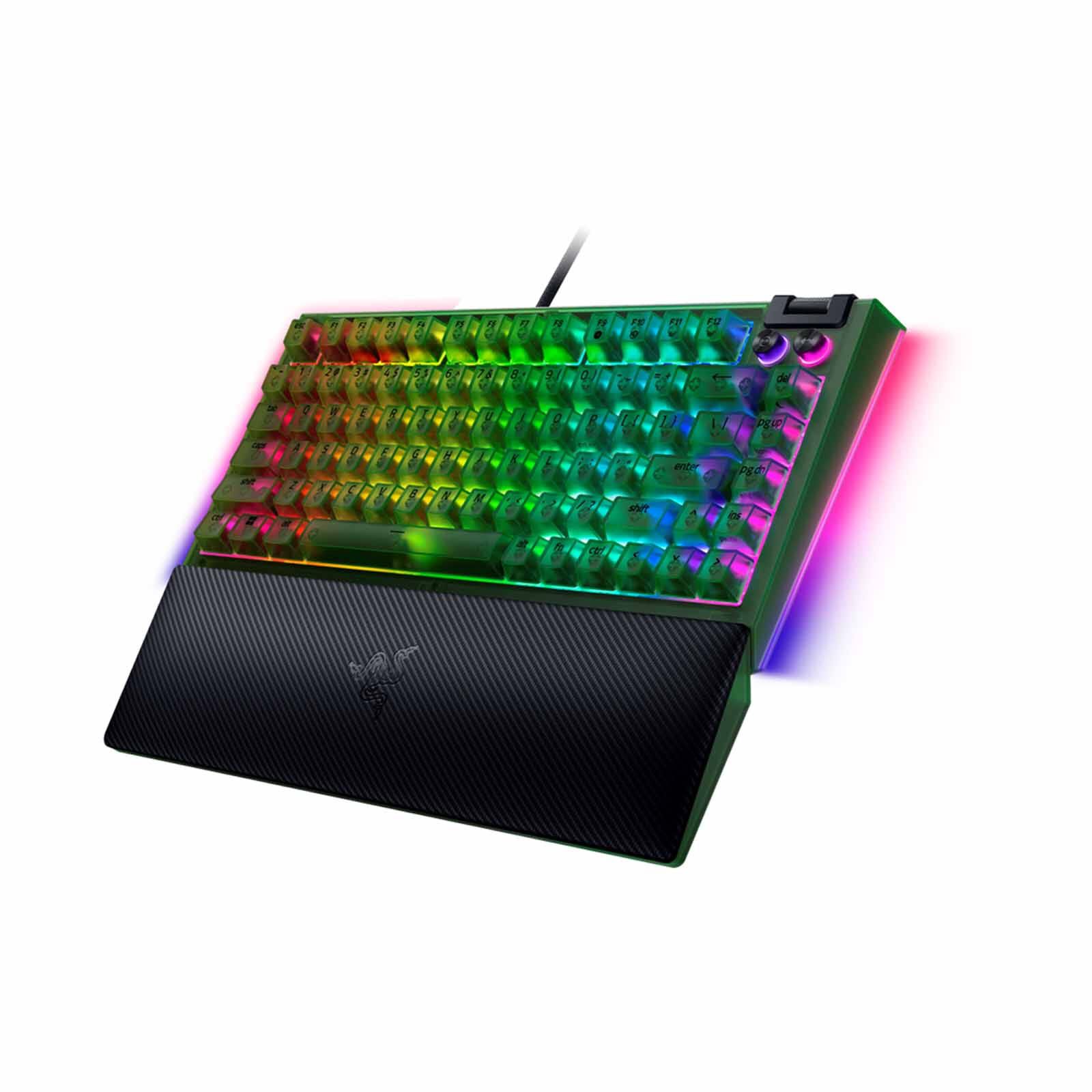 RAZER Blackwidow V4 75% - Hot-swappable Mechanical Gaming Keyboard - Phantom Green Edition - Us Layout - RZ03-05003300-R3M1-image 9