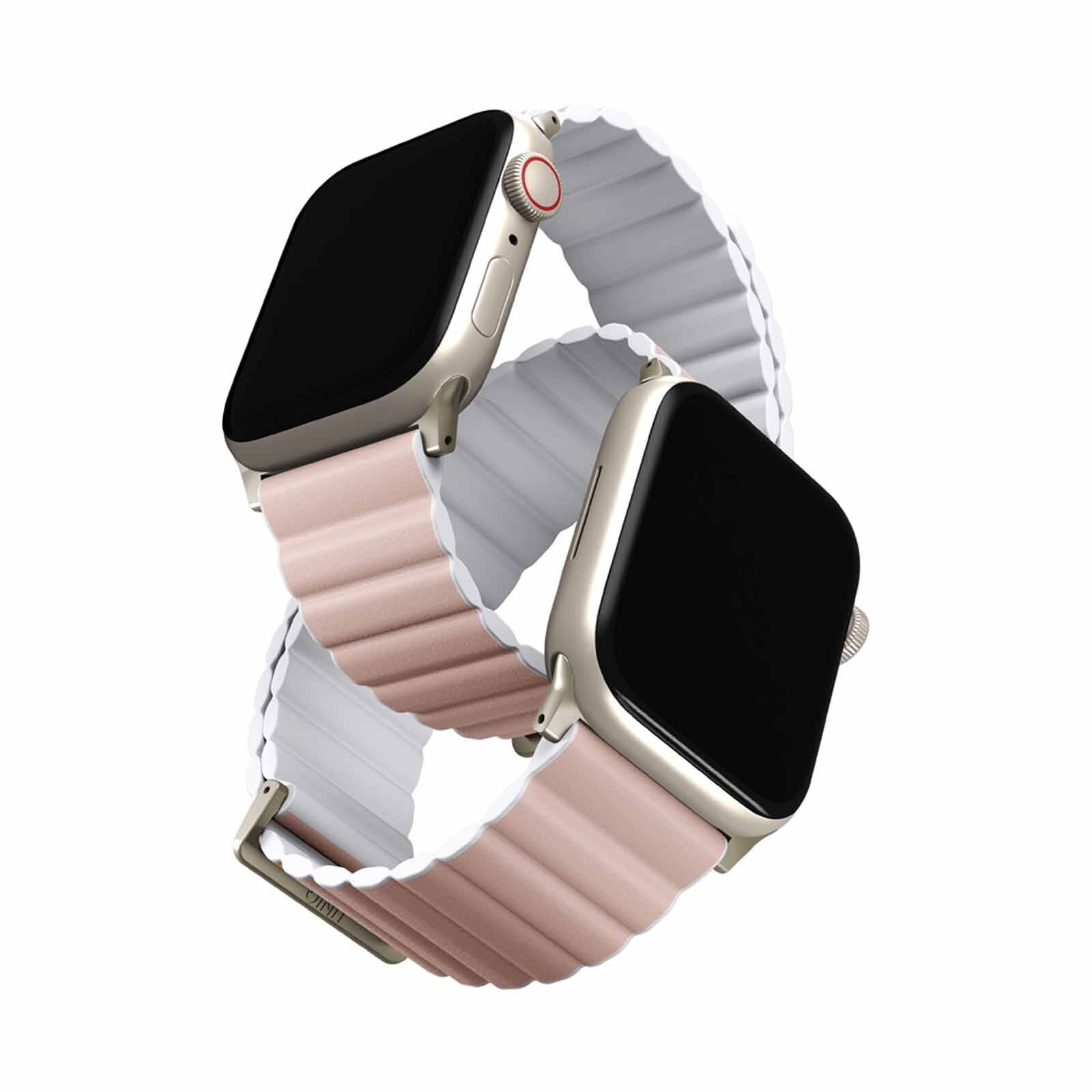 UNIQ Revix Premium Edition Reversible Magnetic Apple Watch Strap 41/40/38mm - Blush (blush Pink/white) UNIQ-41MM-REVPBPNKWHT-image null