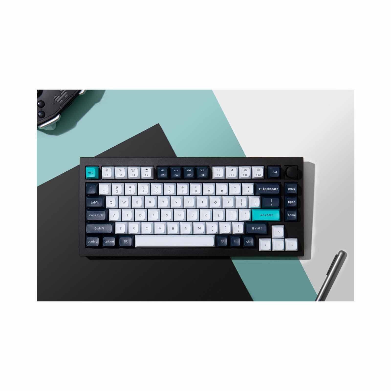 KEYCHRON Keychron Q1 Max 75% 81key, Carbon Black, Knob, Red Switch, Rgb Hot-swap Gateron Jupiter Switch KYCN-Q1M-M1-image 2