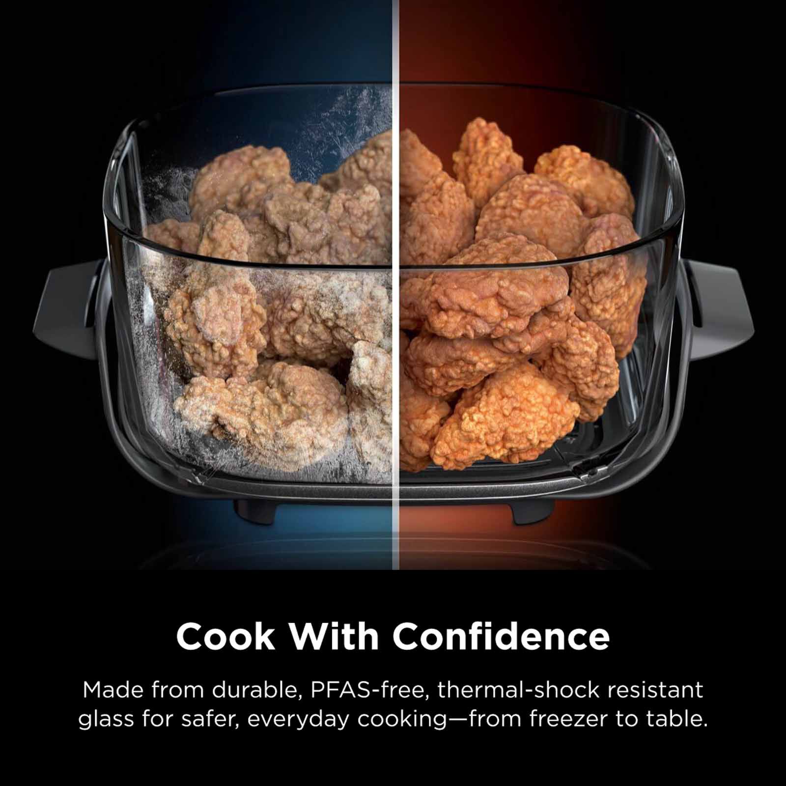 NINJA Crispi Pro Countertop Glass Air Fryer - Bone White AS101SMWH-image 8