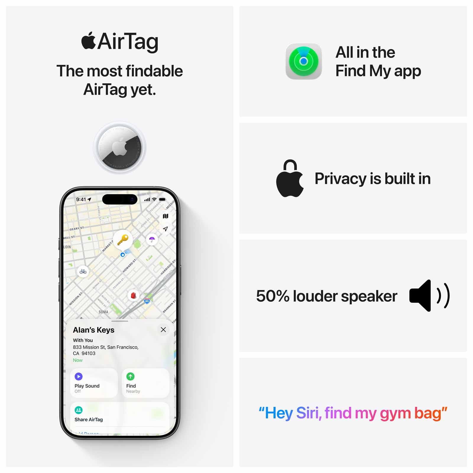 APPLE Airtag (2nd Generation) 4 Pack MFEA4ZP/A-image 3