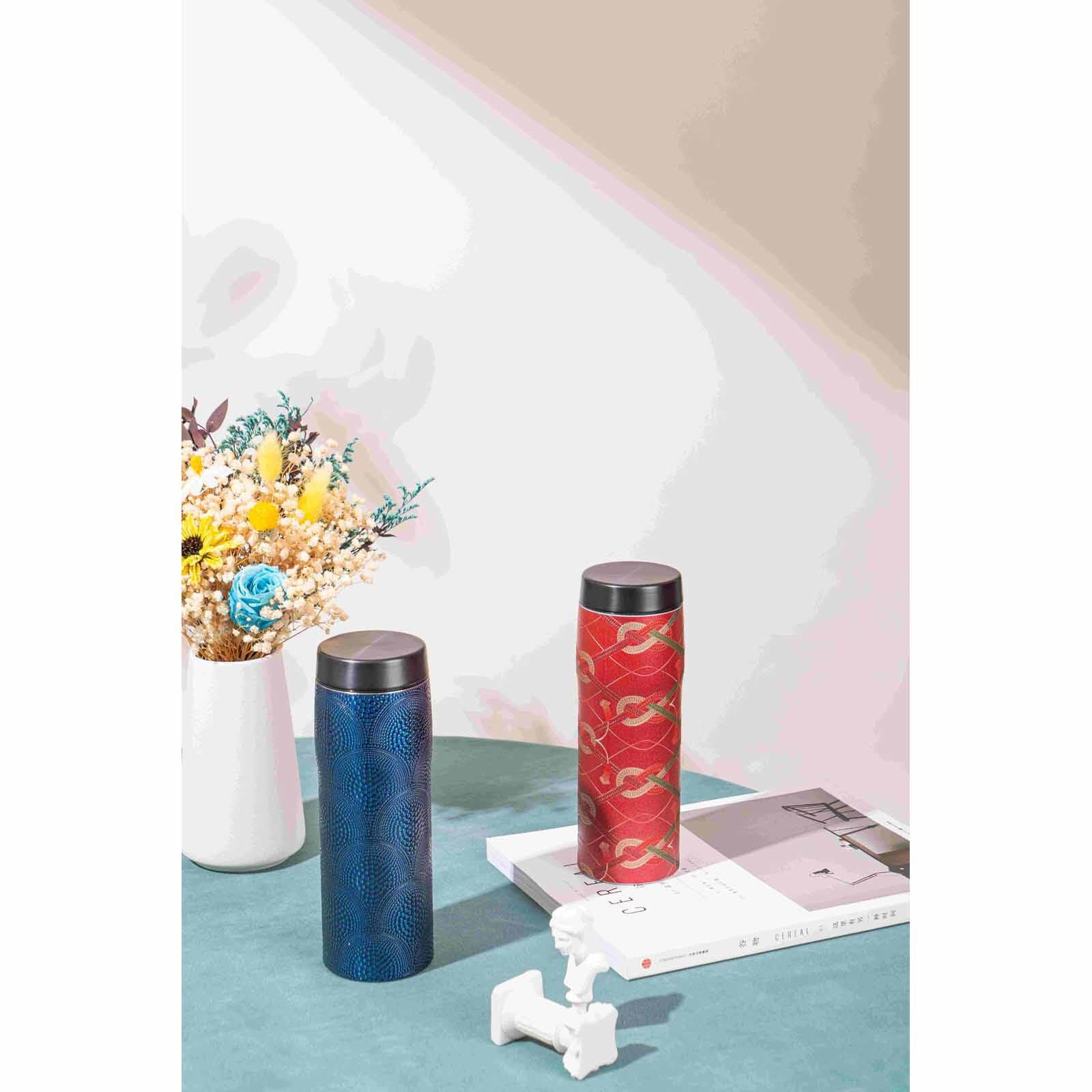 TIGER 480ml Stainless Bottle (blue) + Wooden Box (samekomon) Special Edition MJX-A483 (AS)-image 5
