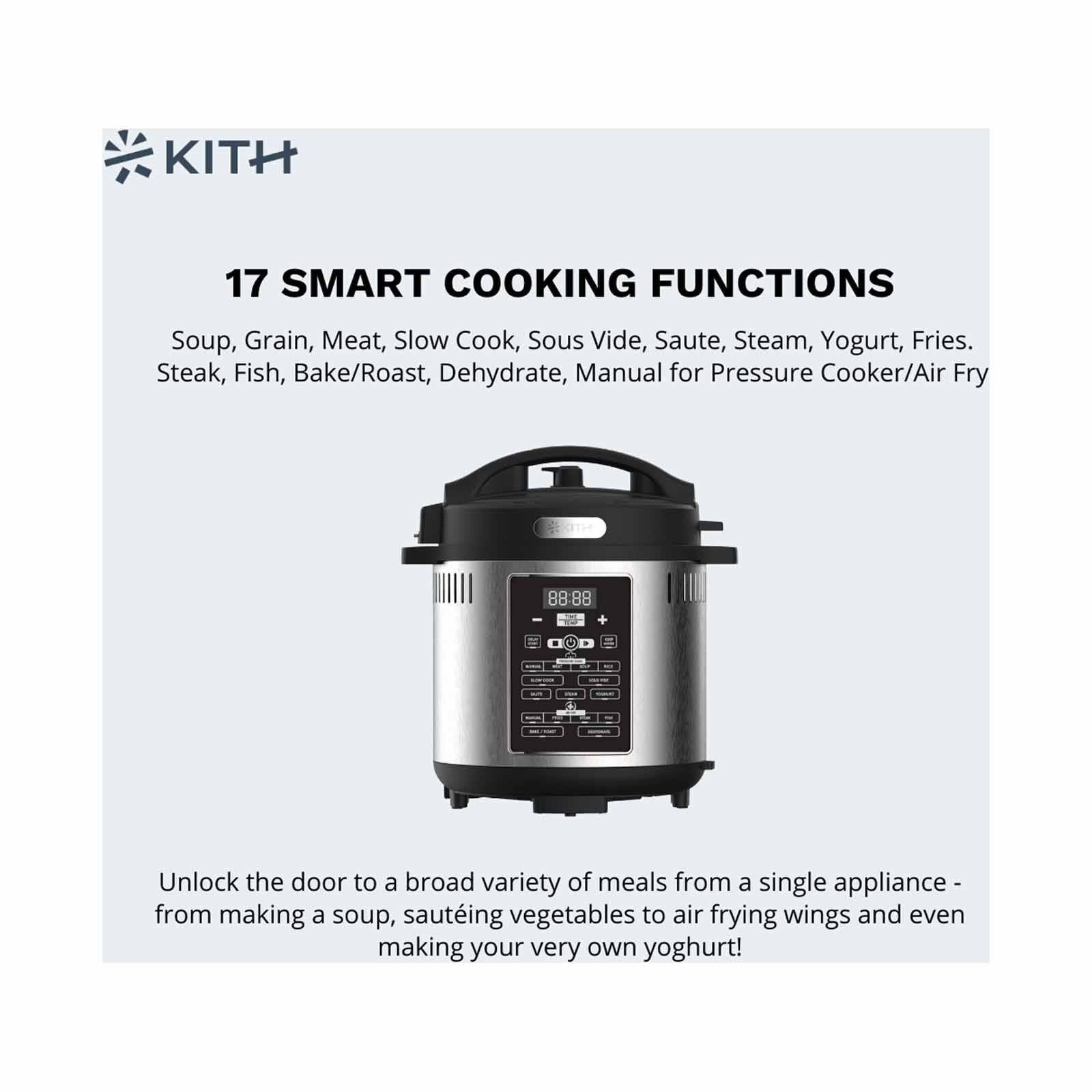 KITH 17-in-1 Multifunctional Pressure Cooker & Air Fryer MPA-B6L-BK-image 7