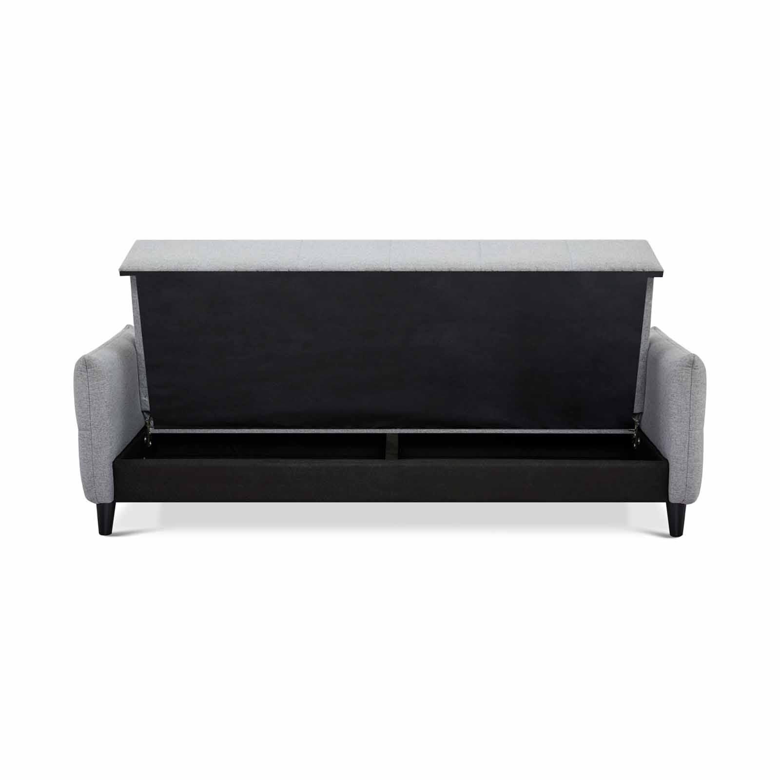 Sofa Bed With Storage Grey BERYL-image 10