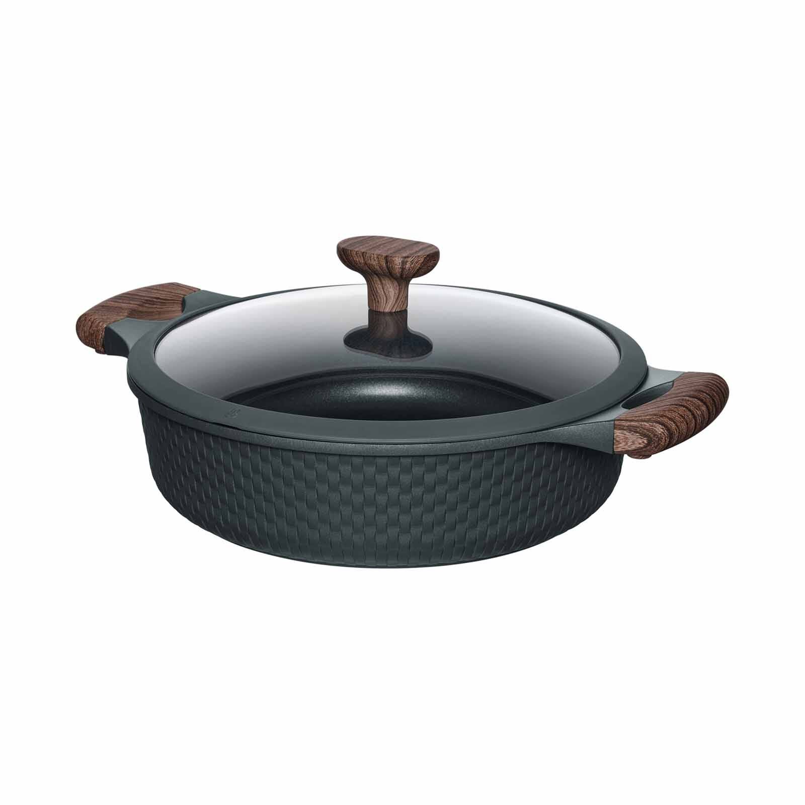 RESTO Shallow Pot With Lid 28inch - Black 93906-image 1