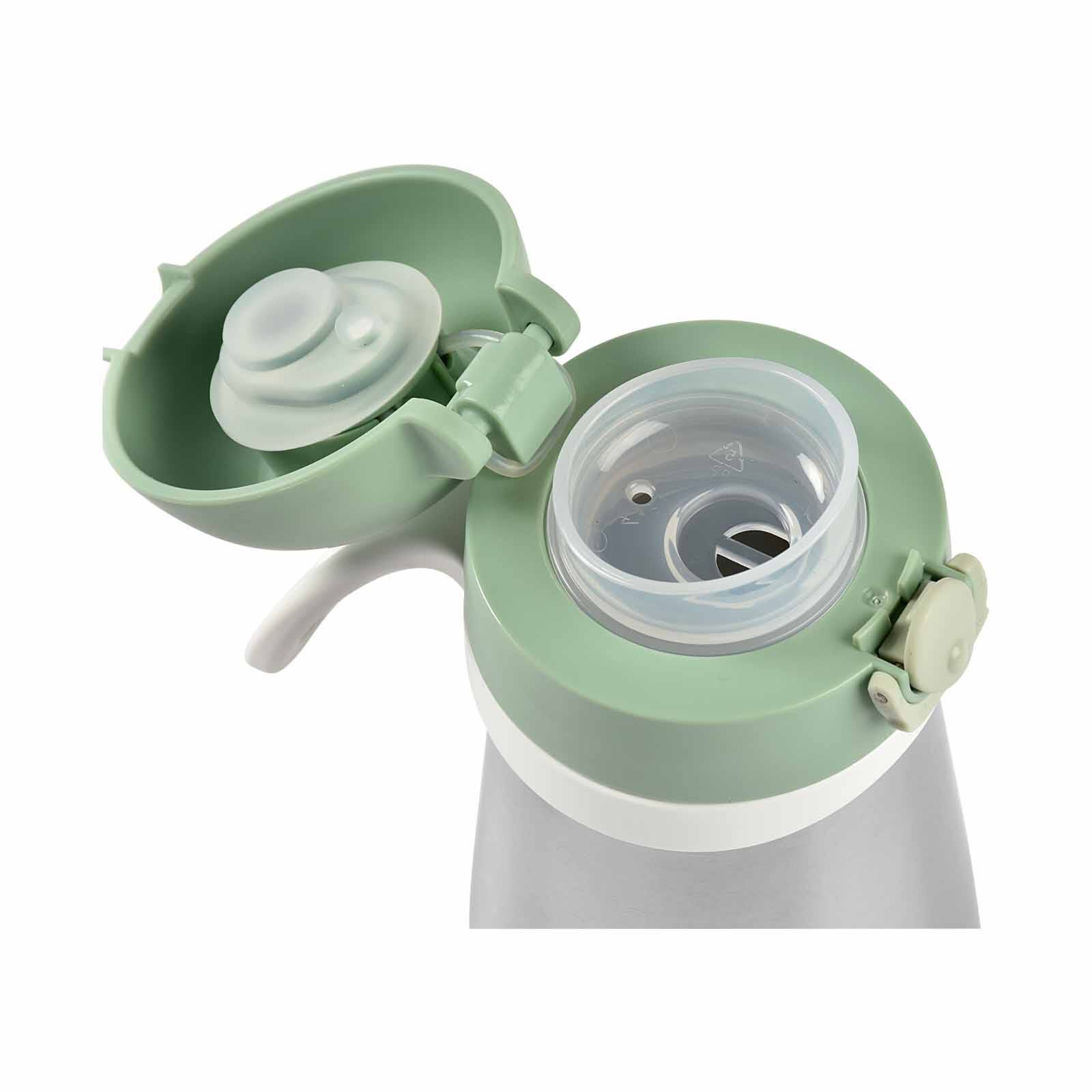 BEABA Spout Bottle 350ml - Sage Green (online) STAINLESS STEEL-image 2