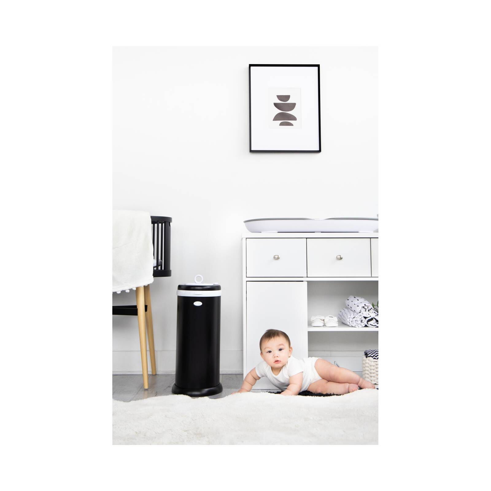 UBBI Ubbi Nappy Pail - Matte Black NAPPY-image 4