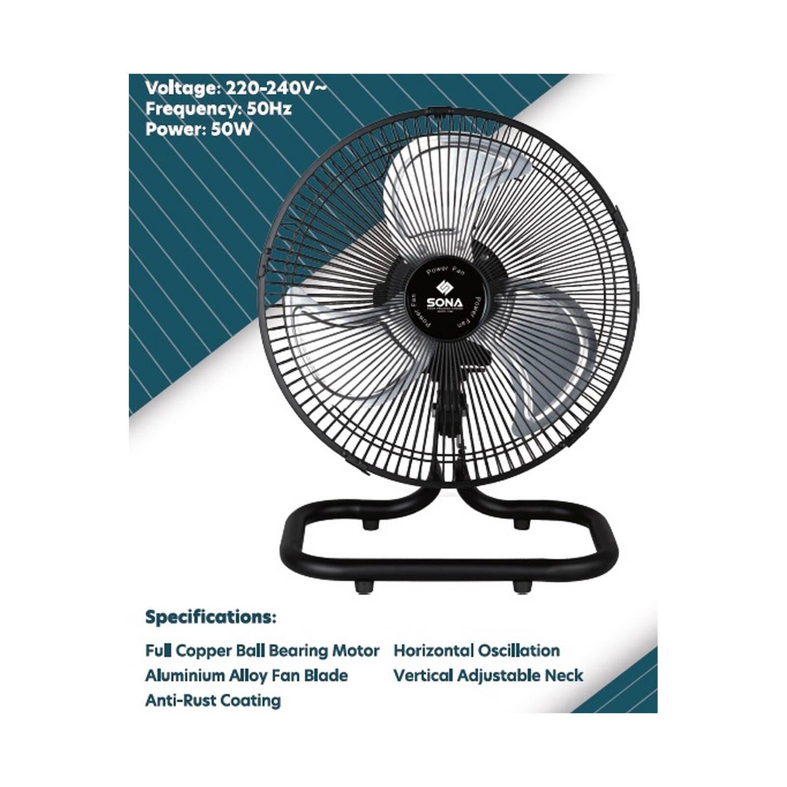 SONA 14 In Desk Fan -black SPO604-image 3