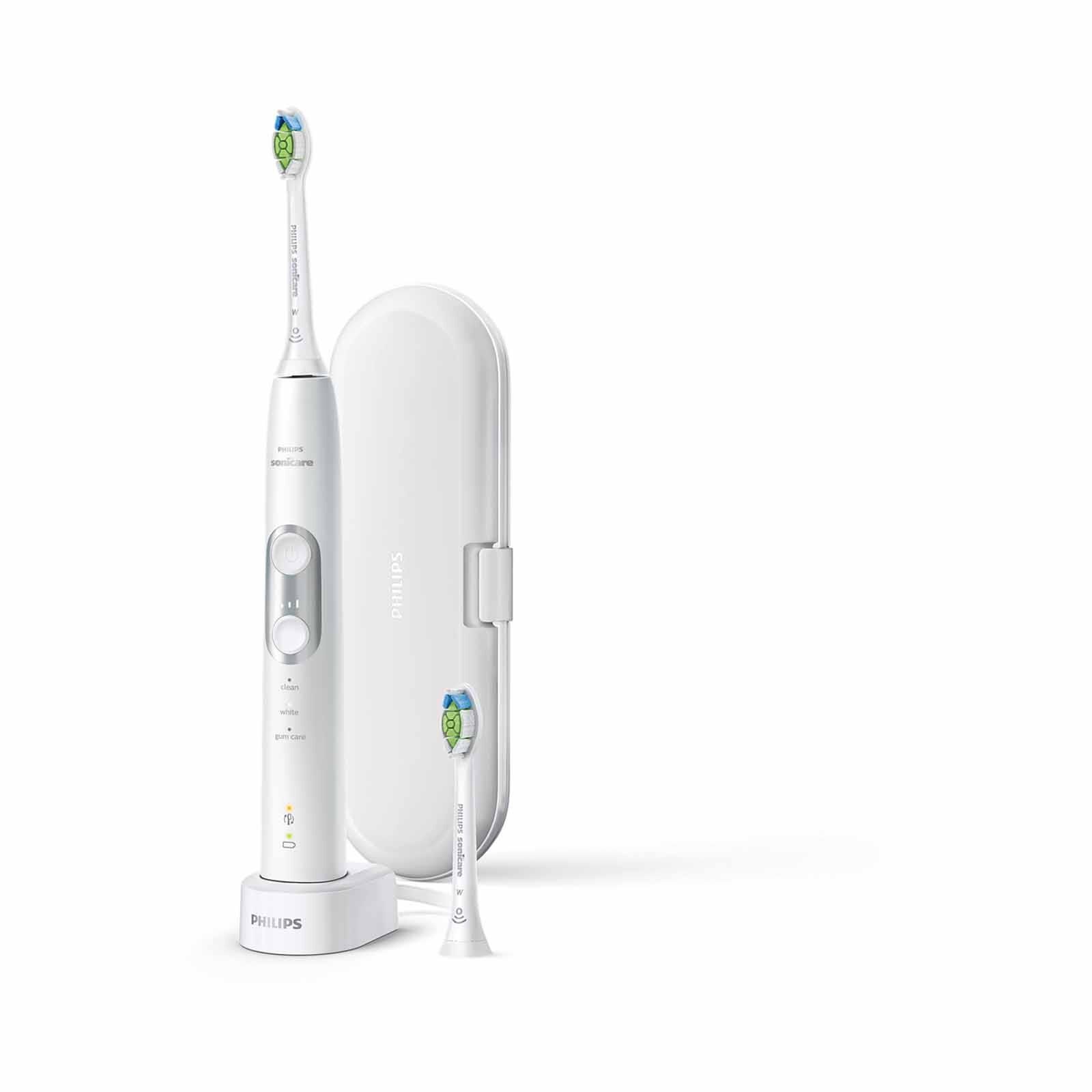 PHILIPS Sonicare Protectiveclean 6100 Electric Toothbrush - White Silver HX6877/23-image null