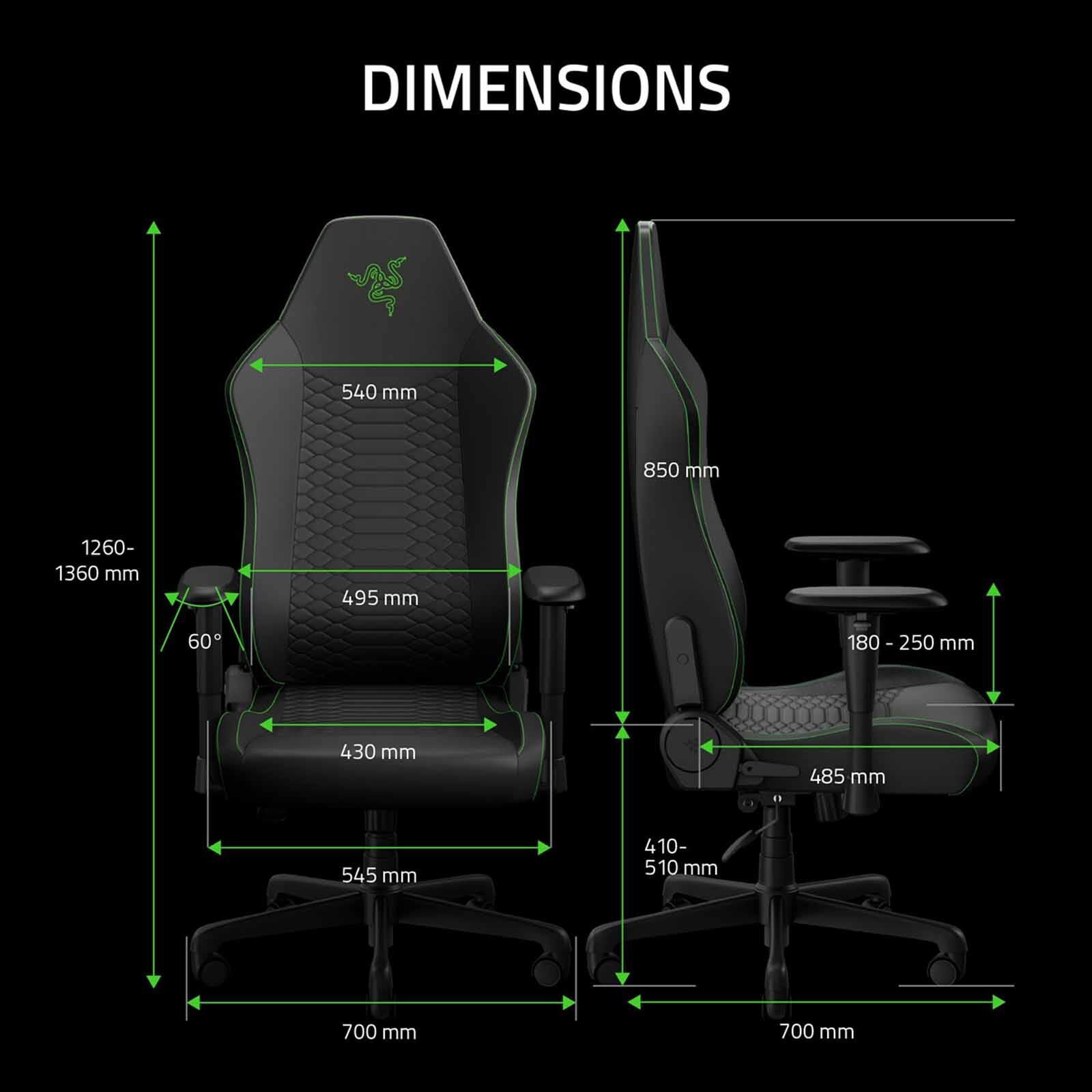 RAZER Iskur V2 X Newgen - Ergonomic Gaming Chair W Breathable Comfort - Black/green RZ38-05310700-R3CA-image 4