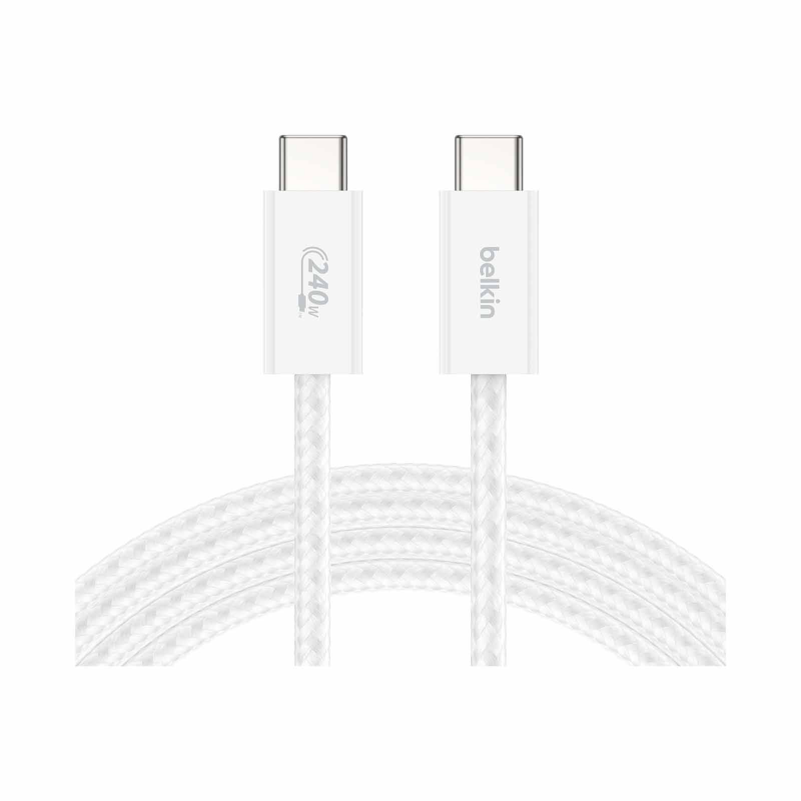 BELKIN 240watt Usb-c To C Cable 1.5m 2pack Wht CAB019QC05WH2PK-image 1