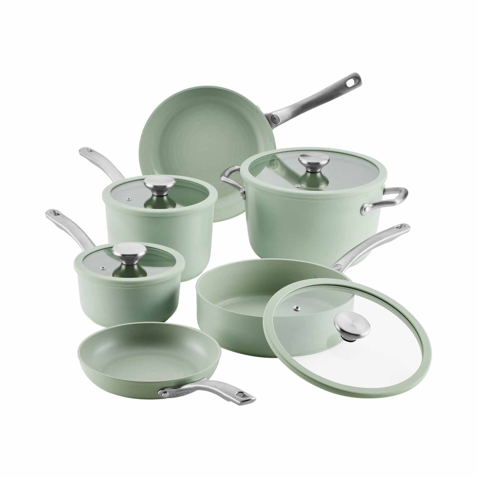 CIRCULON Halo With Laserdefense Ceramic Nonstick 10 Piece Cookware Set - Sage 16155-image 1