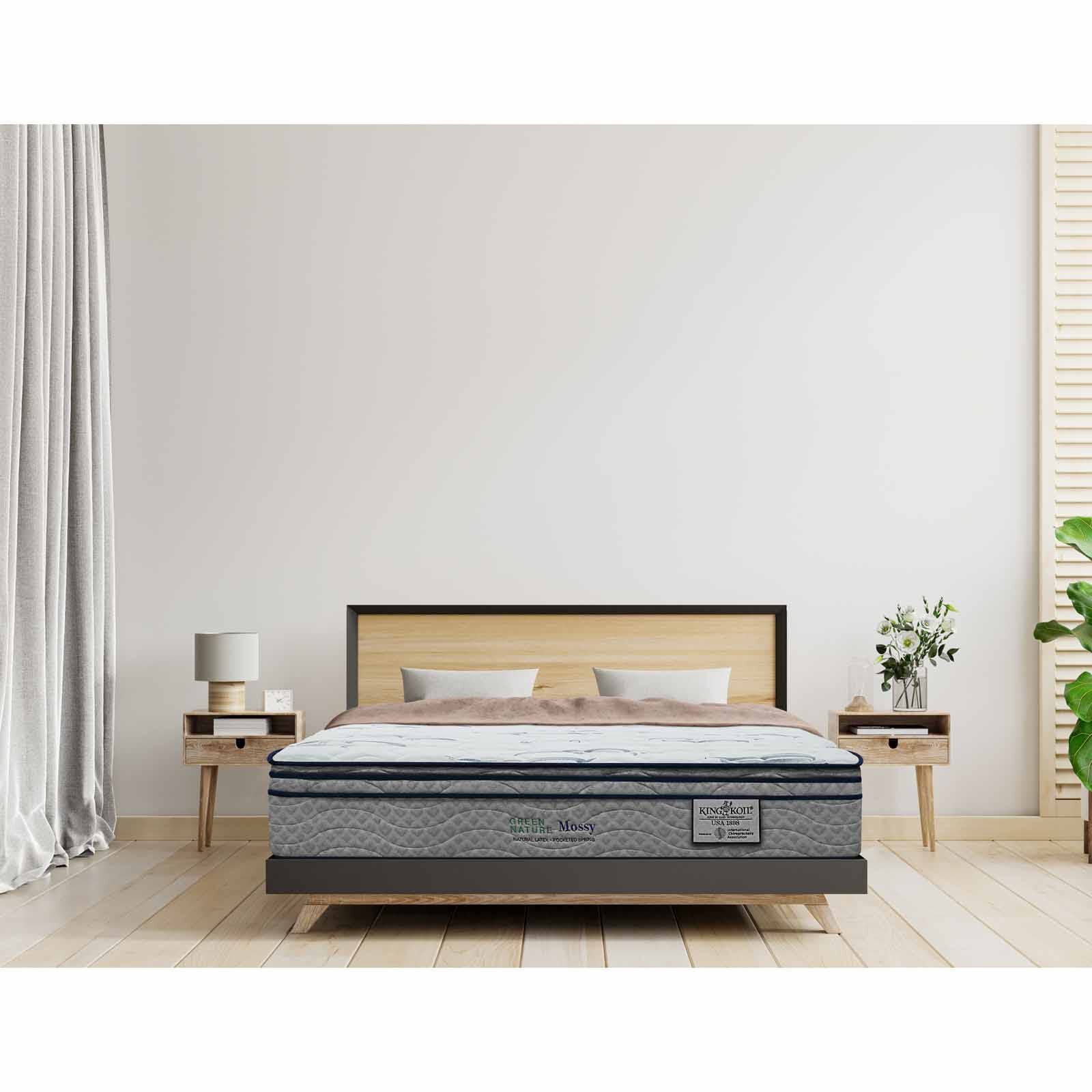 KINGKOIL Super Single Size Mattress W/bedframe And Headboard GREEN NATURE MOSSY-image 3