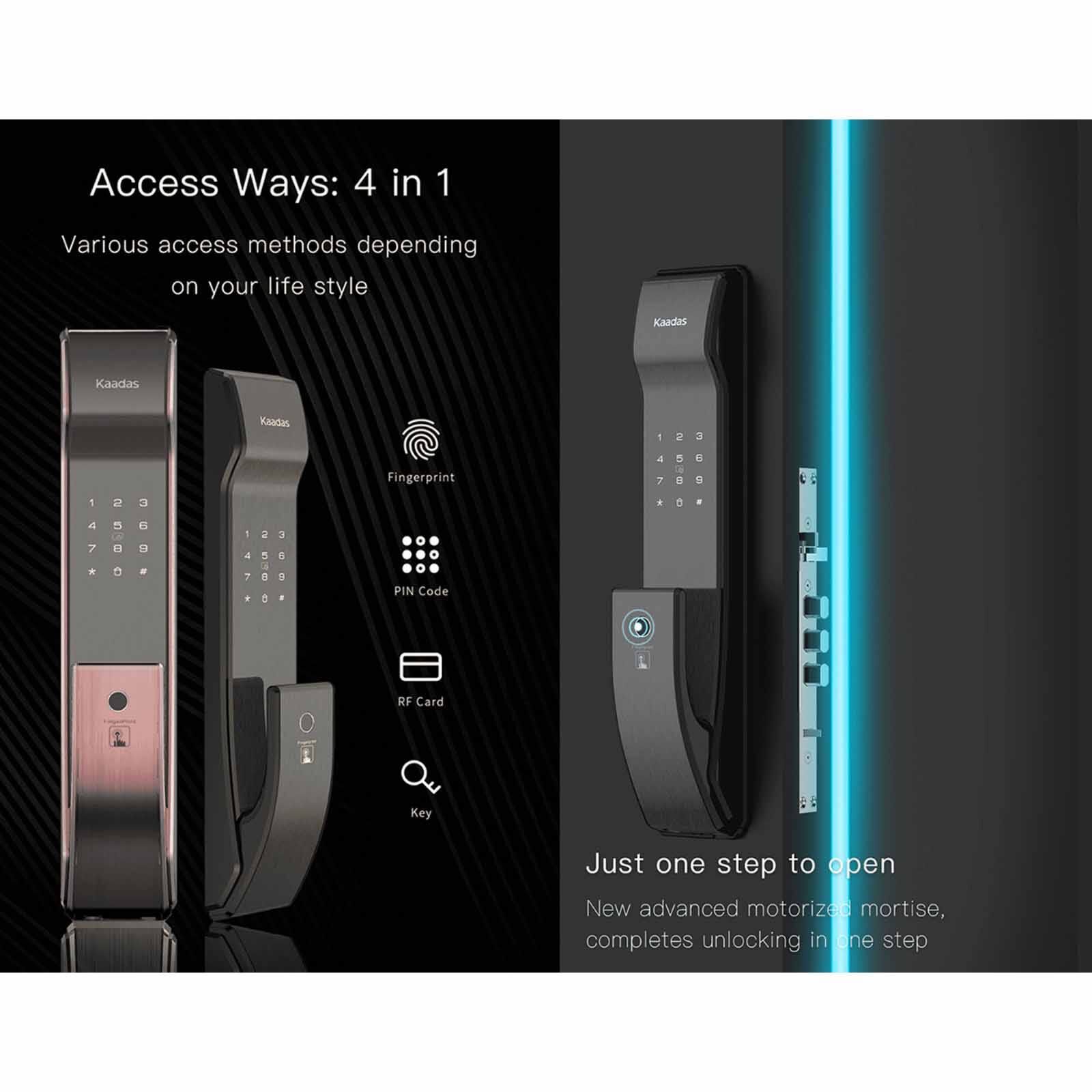KAADAS Wifi Mortise Door Lock With Kaadas App For One-time Otp And Real Time Access Log K9-5W SPACE GREY-image 7