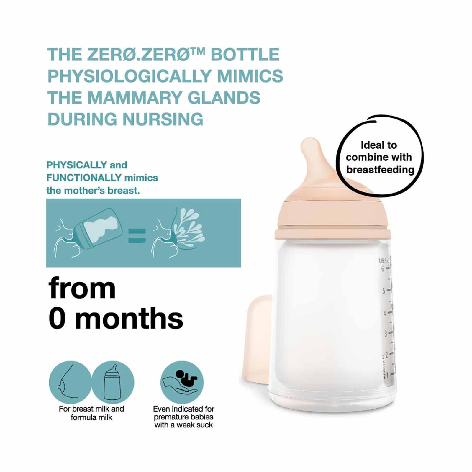 SUAVINEX Anti Colic Bottle 180ml - Slow Flow 0m+ (online) ZERO ZERO-image 2