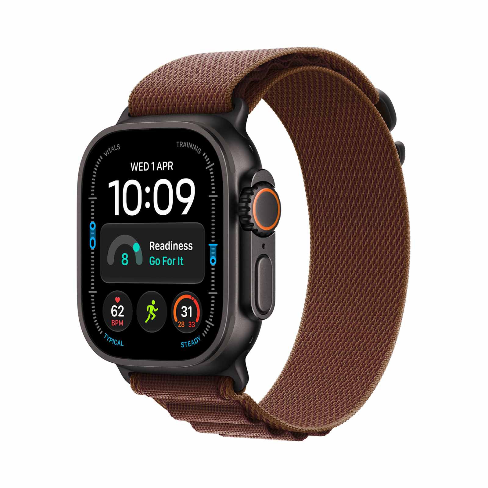 APPLE Watch Ultra 4 Gps + Cellular 49mm Black Titanium Case With Burgundy Alpine Loop - M MJC14X/A-image 2