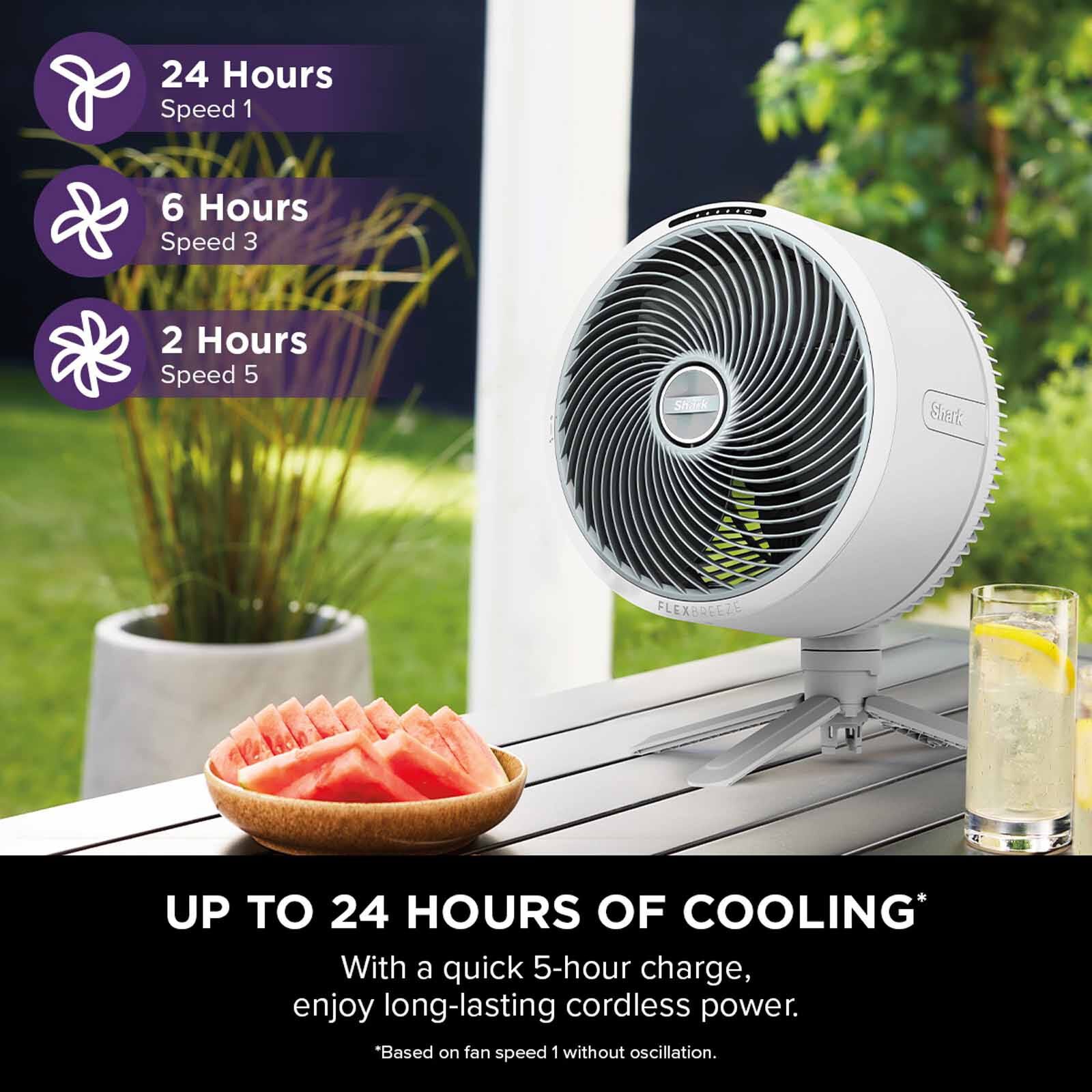 SHARK Flexbreeze Dc Cordless Cum Portable Fan - White FA221SMWH-image 3