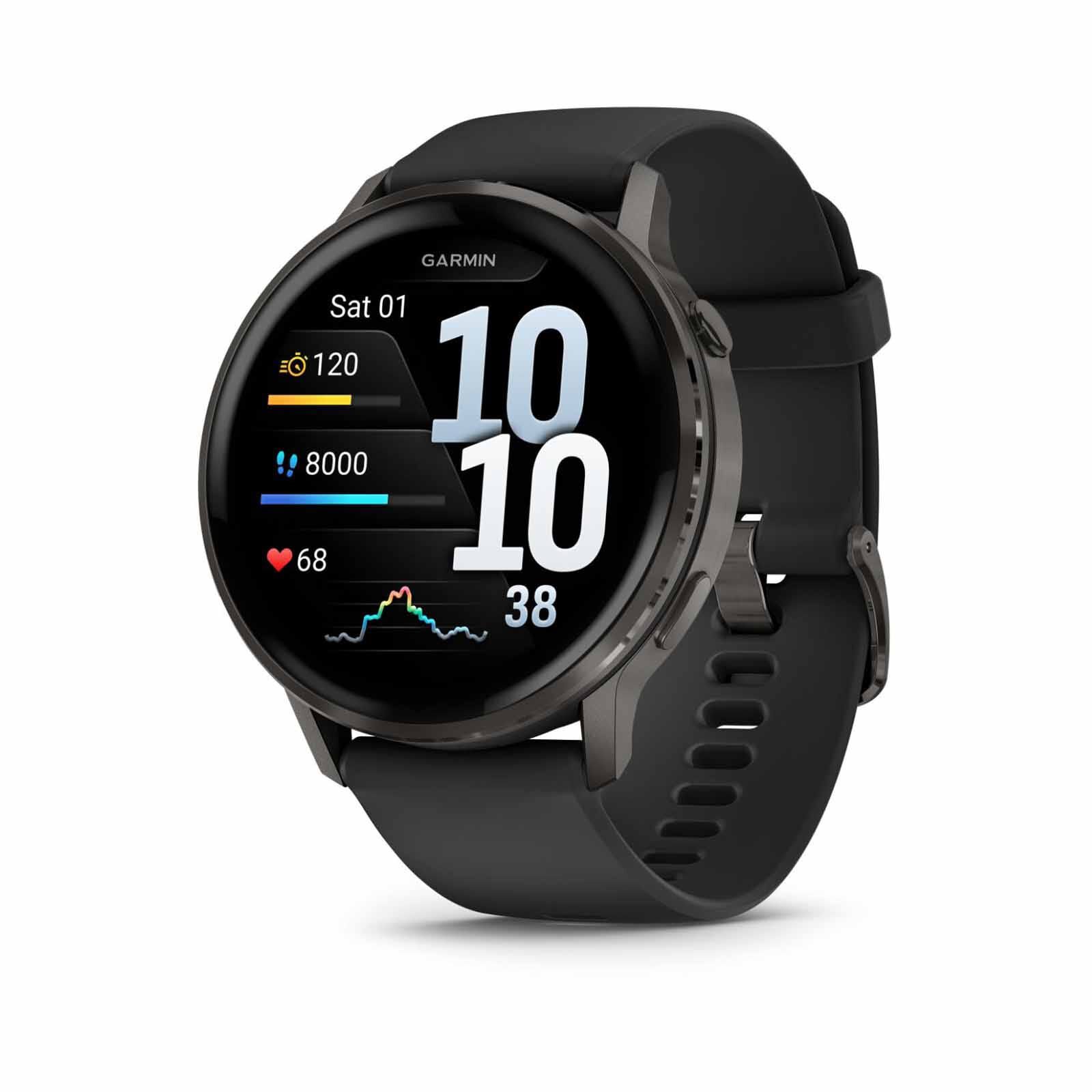 GARMIN Venu 4 - 45mm Slate With Black Silicone Band GM-010-03014-40-image 4
