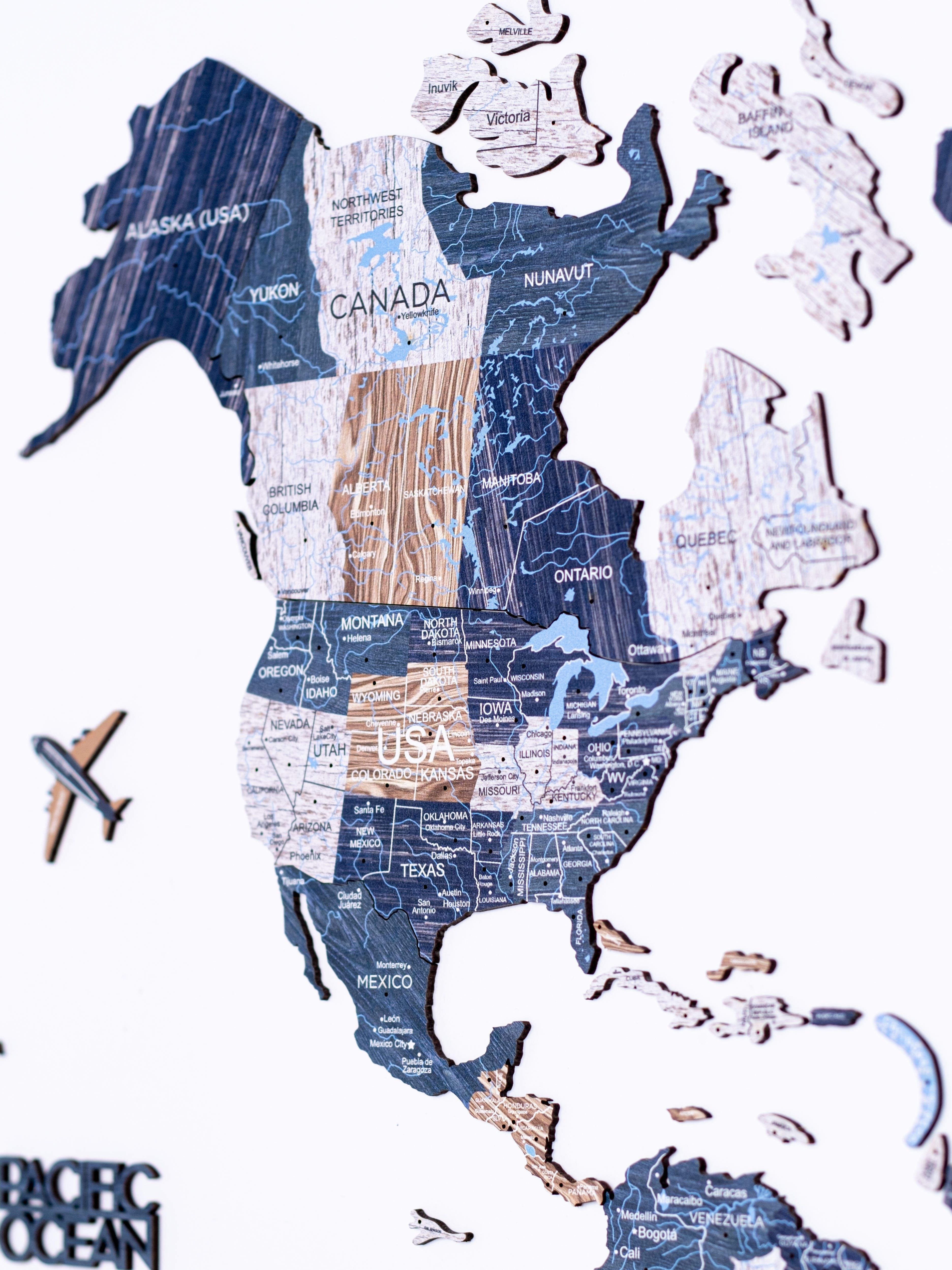 2d Wooden World Map Mystery M ENJOY THE WOOD-image 4