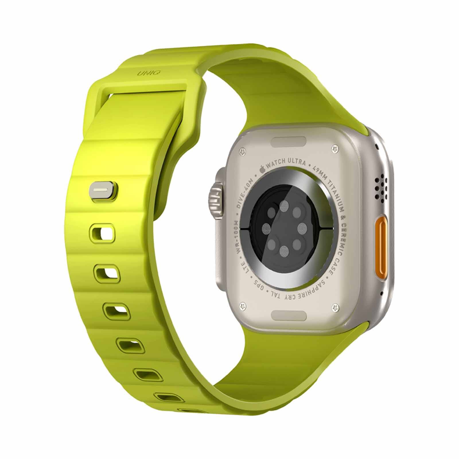 UNIQ Stride Fkm Rubber Apple Watch Strap 49/45/44/42mm - Lime Green (lime Green) UNIQ-49MM-STRILGRN-image 3