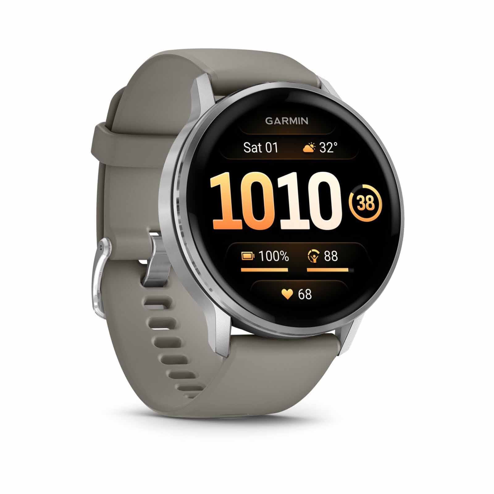 GARMIN Venu 4 - 45mm Silver With Silver Gray Silicone Band GM-010-03014-41-image 3