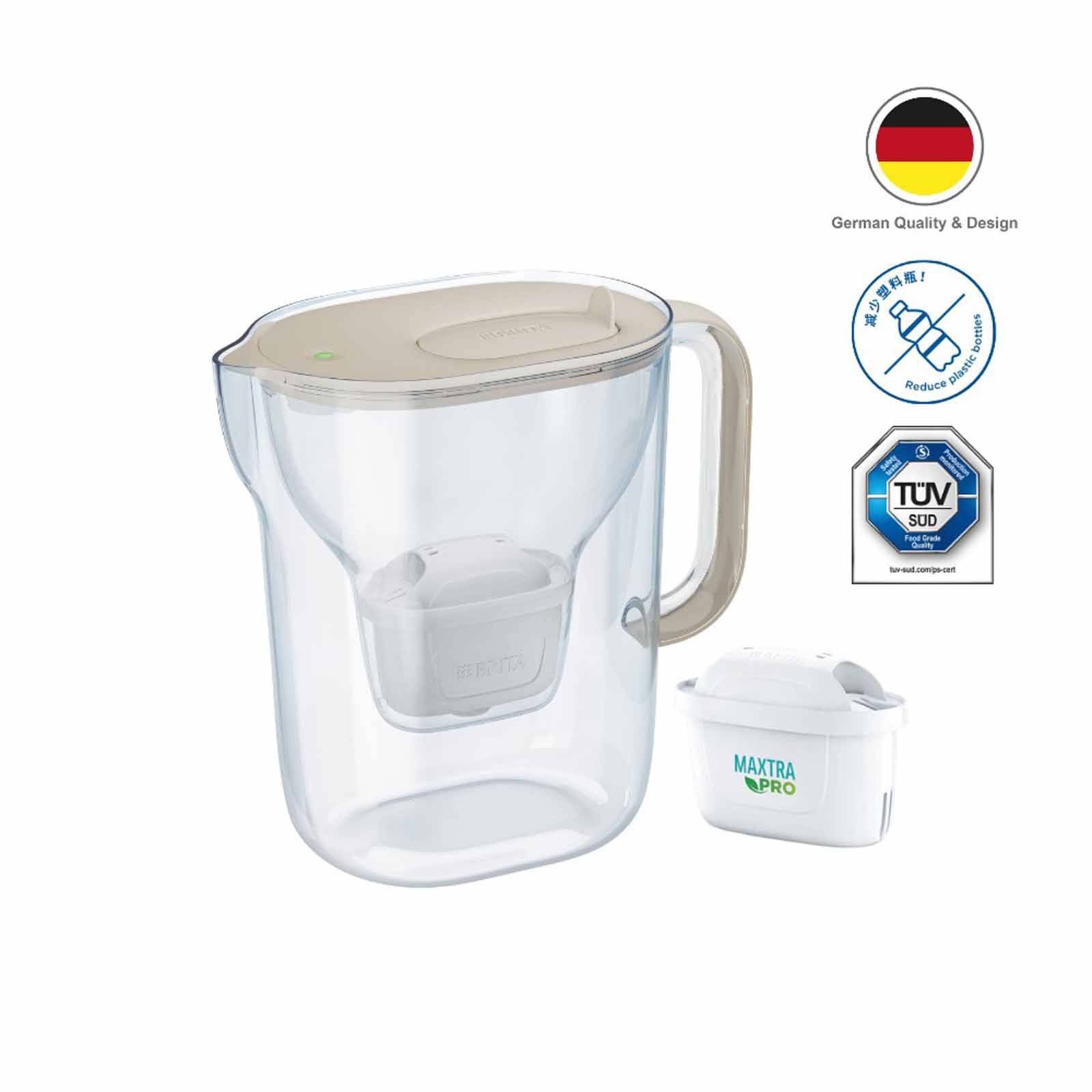 BRITA Water Filter Jug (3.6l) - Sand STYLE ESSENTIAL XL - SAND-image null