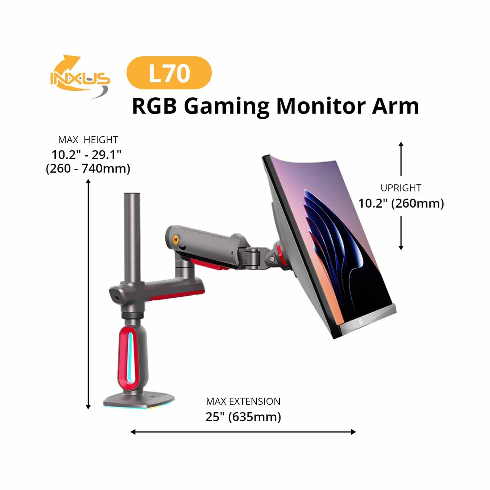 NORTHBAYOU L70 Gaming Monitor Arm Red L70 RED-image 4