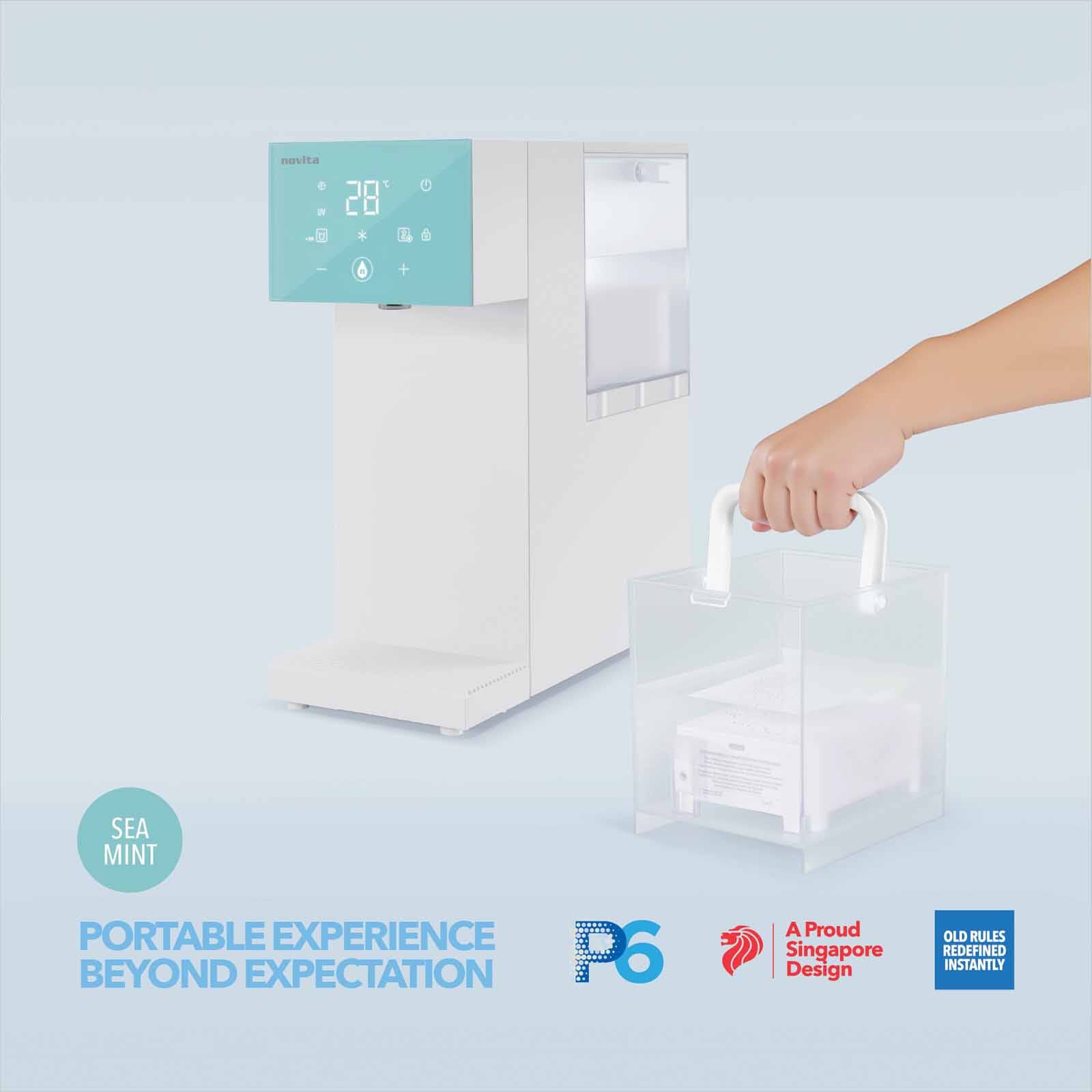 NOVITA Instant Hot/cold Water Dispenser - Sea Mint (hydropure) P6 - SEA MINT-image 5